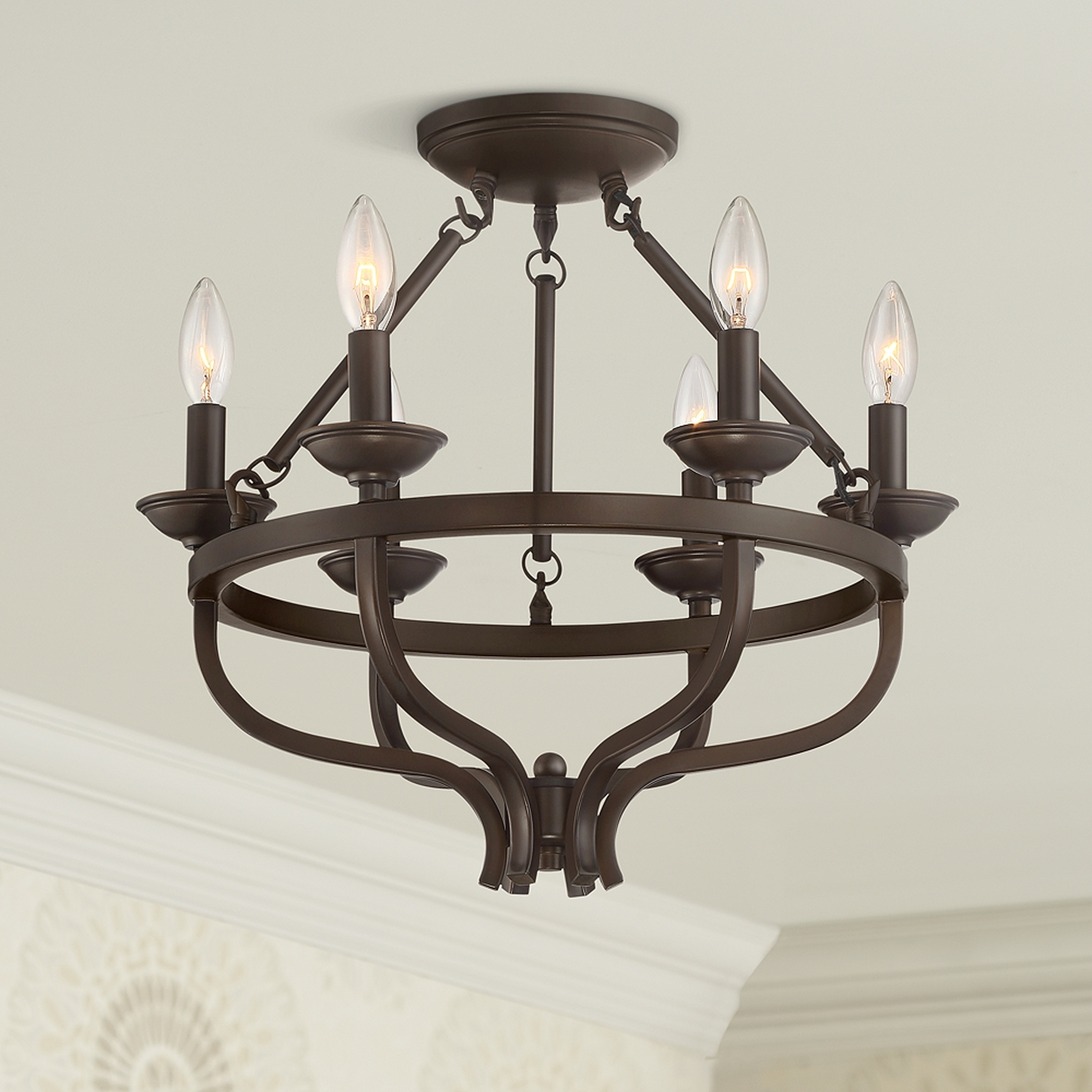 Adari 17 3/4" Wide Oil-Rubbed Bronze Ceiling Light - Style # 70D95 - Lamps Plus