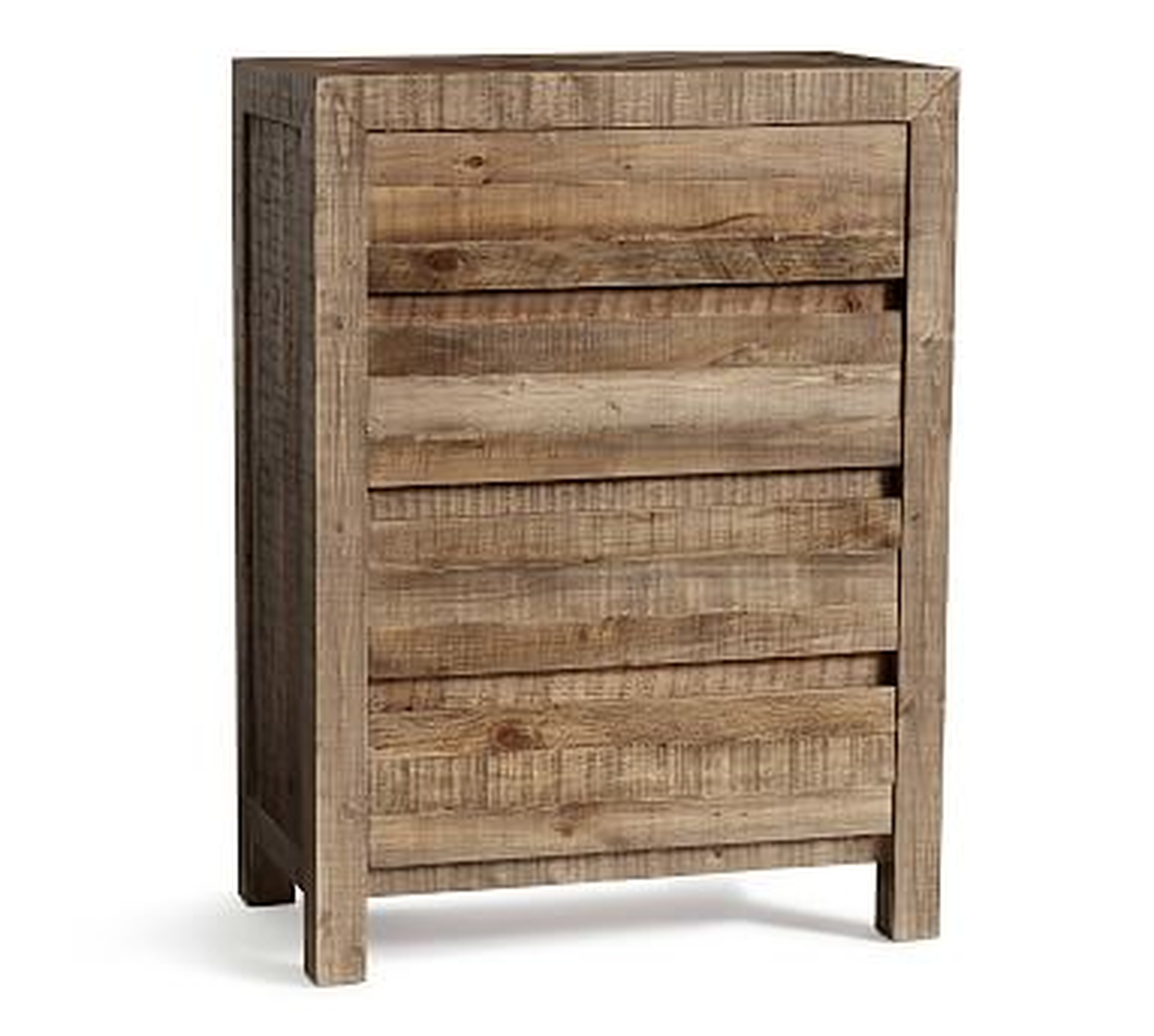 Hensley Reclaimed Wood 4-Drawer Tall Dresser, Weathered Gray - Pottery Barn