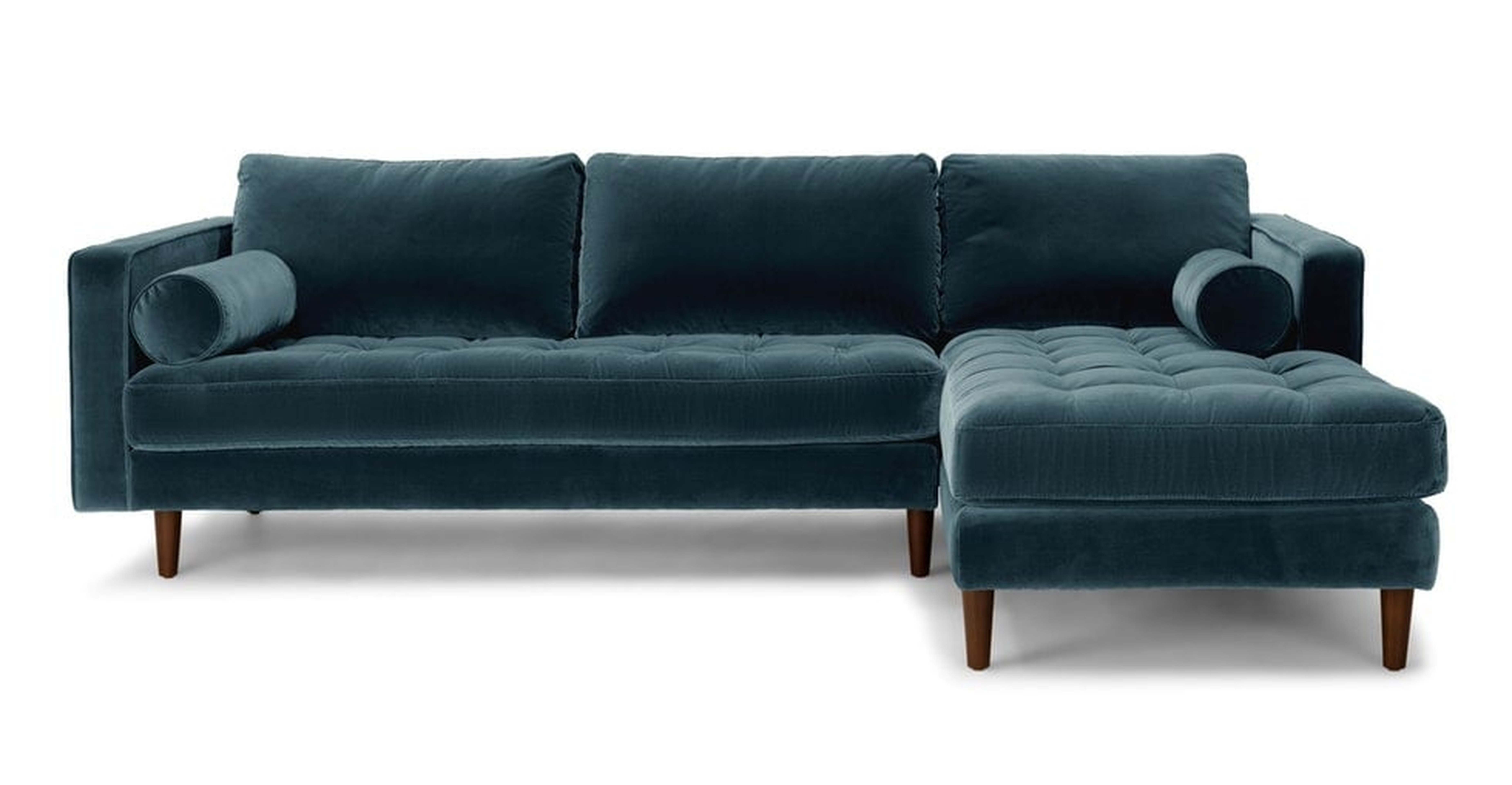 Sven Right Sectional Sofa, Pacific Blue - Article