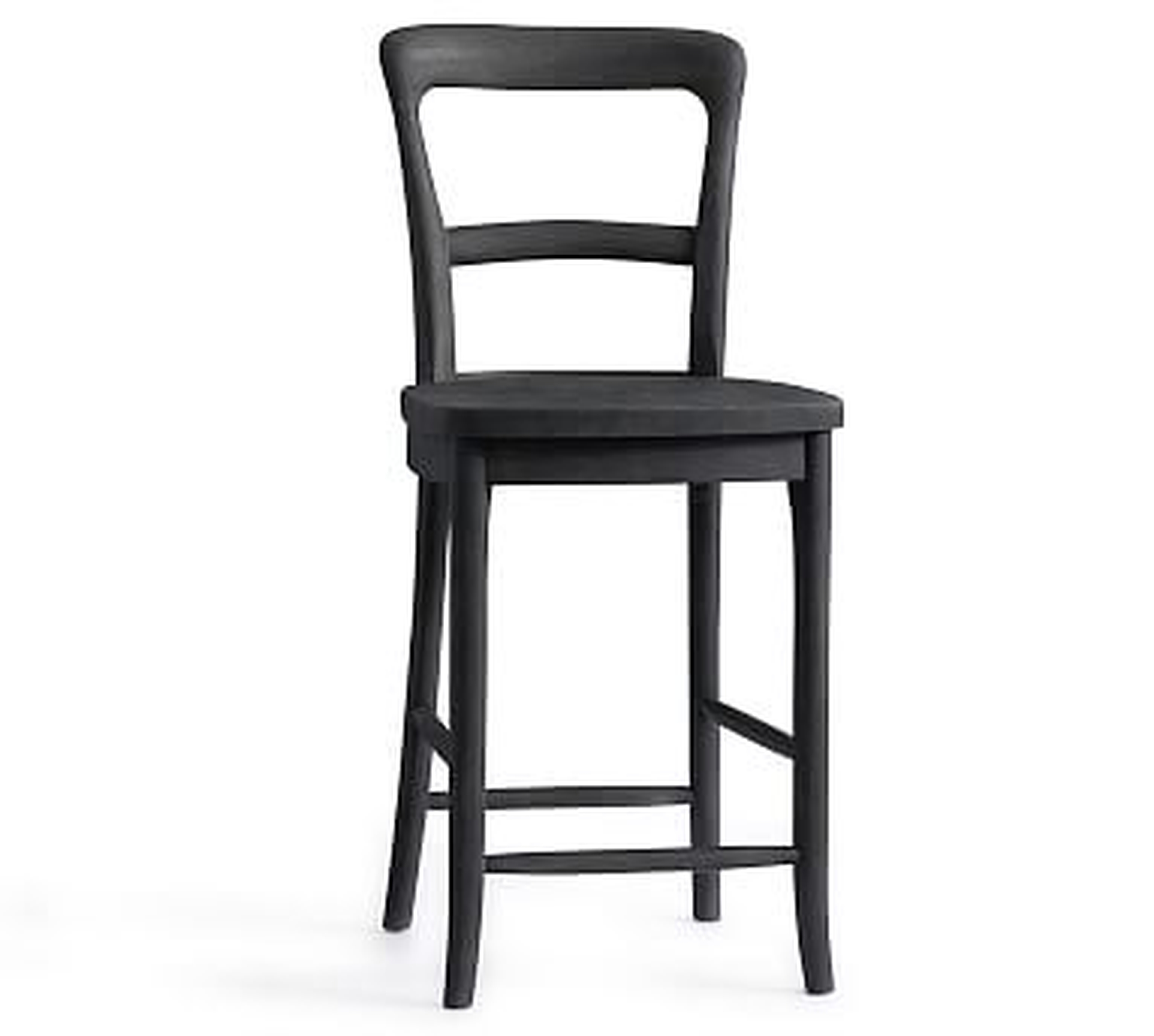 Cline Counter Stool, Charcoal - Pottery Barn