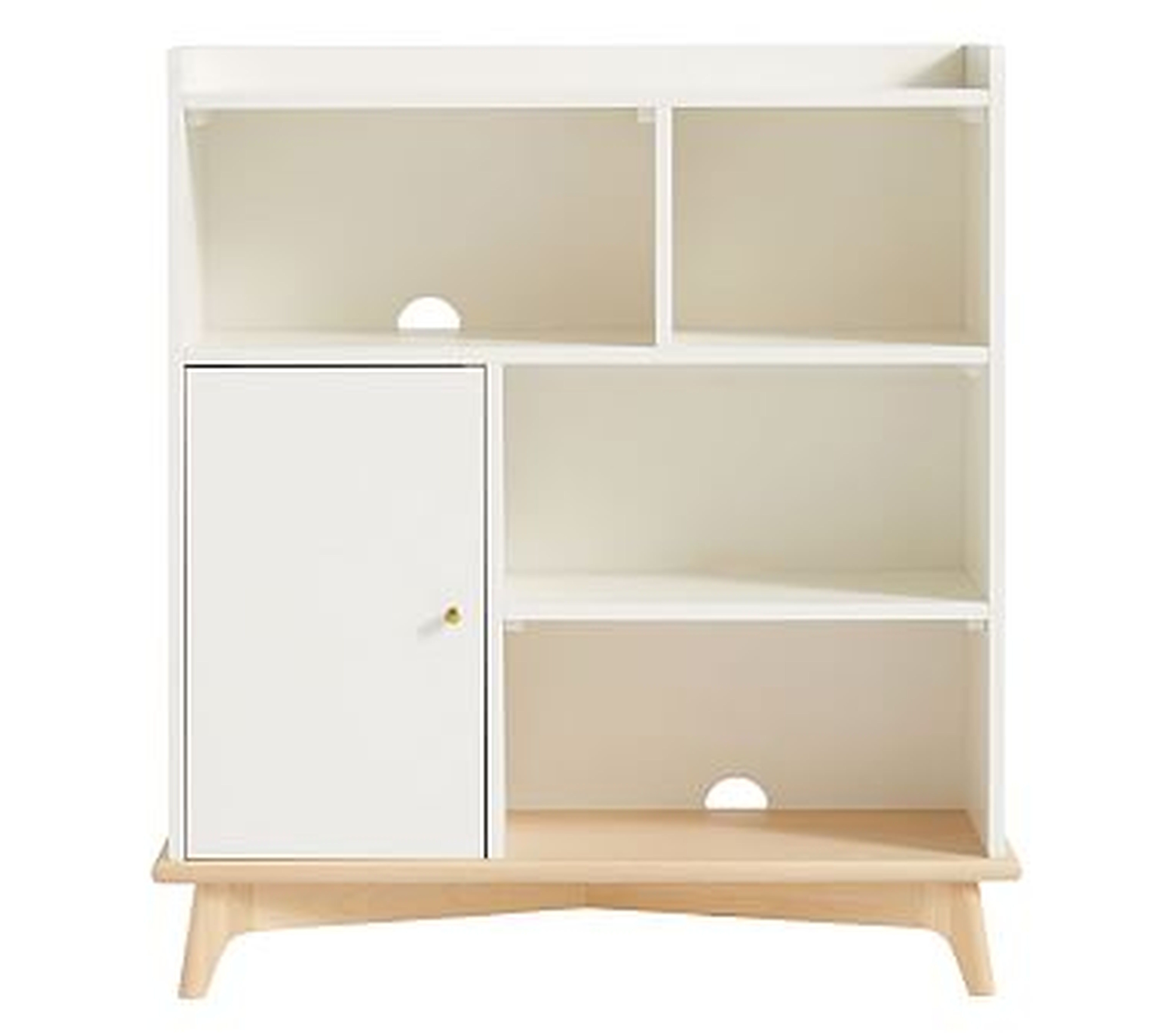 Sloan Storage Bookcase, Simply White/Natural, UPS - Pottery Barn Kids