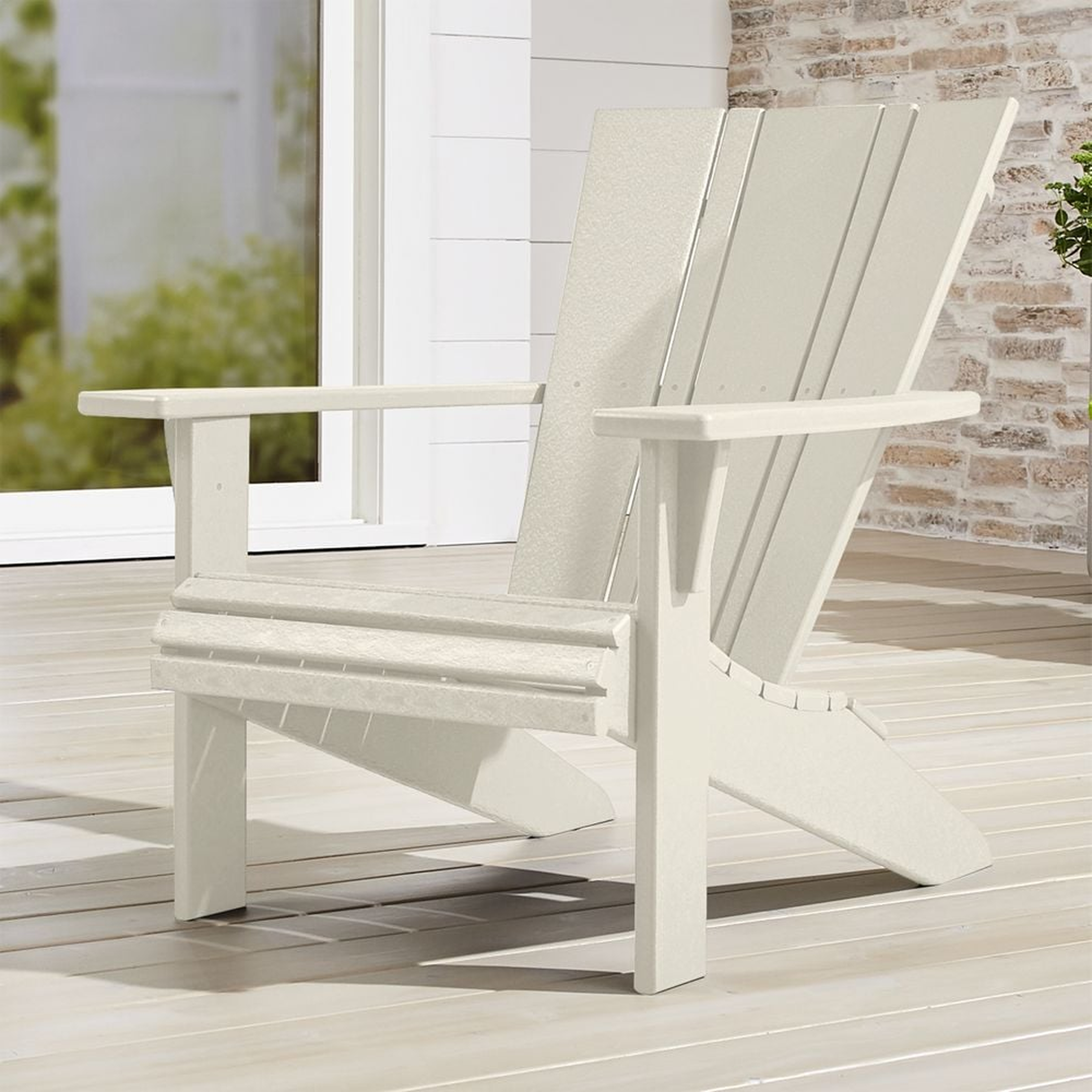 Vista II White Outdoor Adirondack Chair by POLYWOOD® - Crate and Barrel
