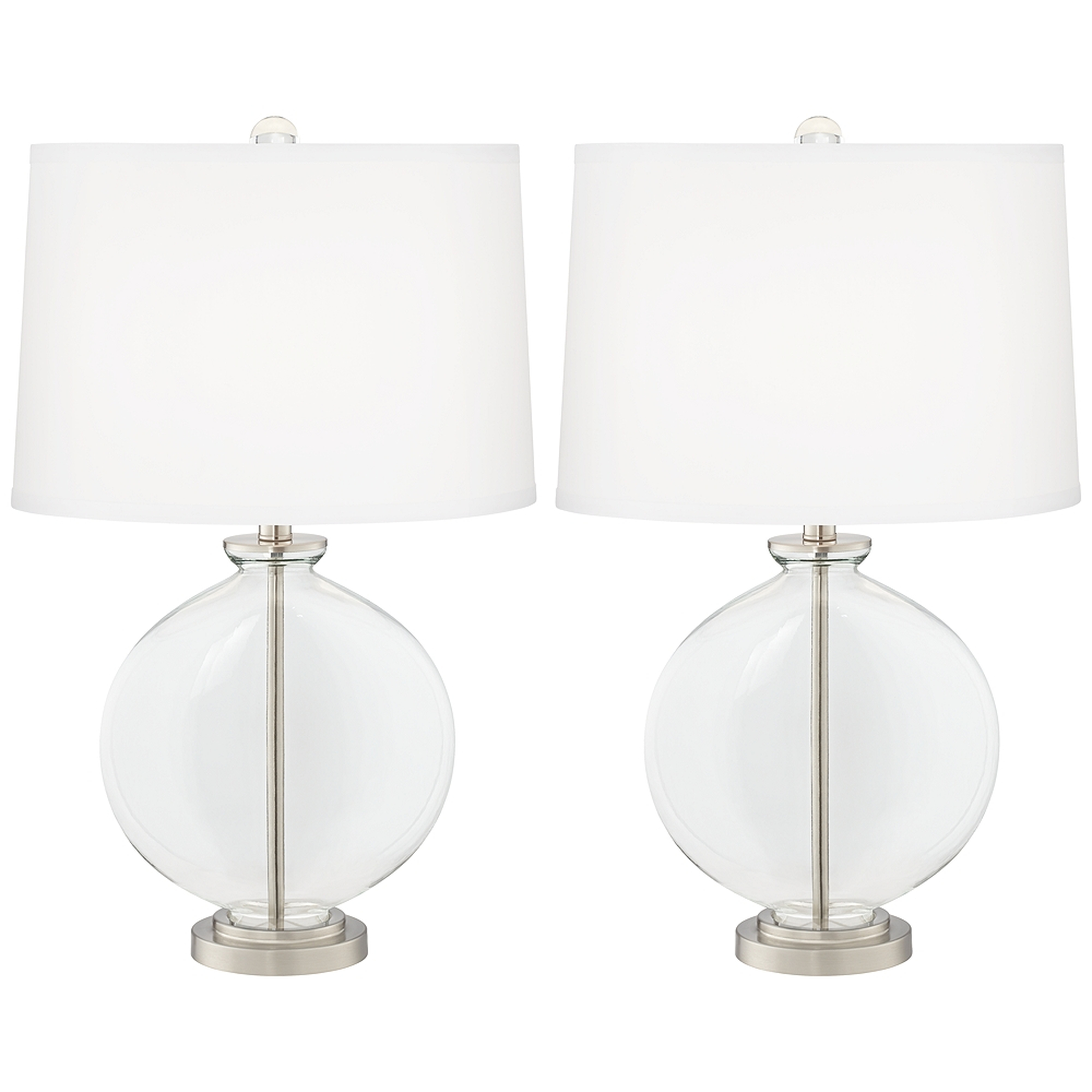 Clear Glass Carrie Table Lamp Set of 2 - Style # 53D78 - Lamps Plus