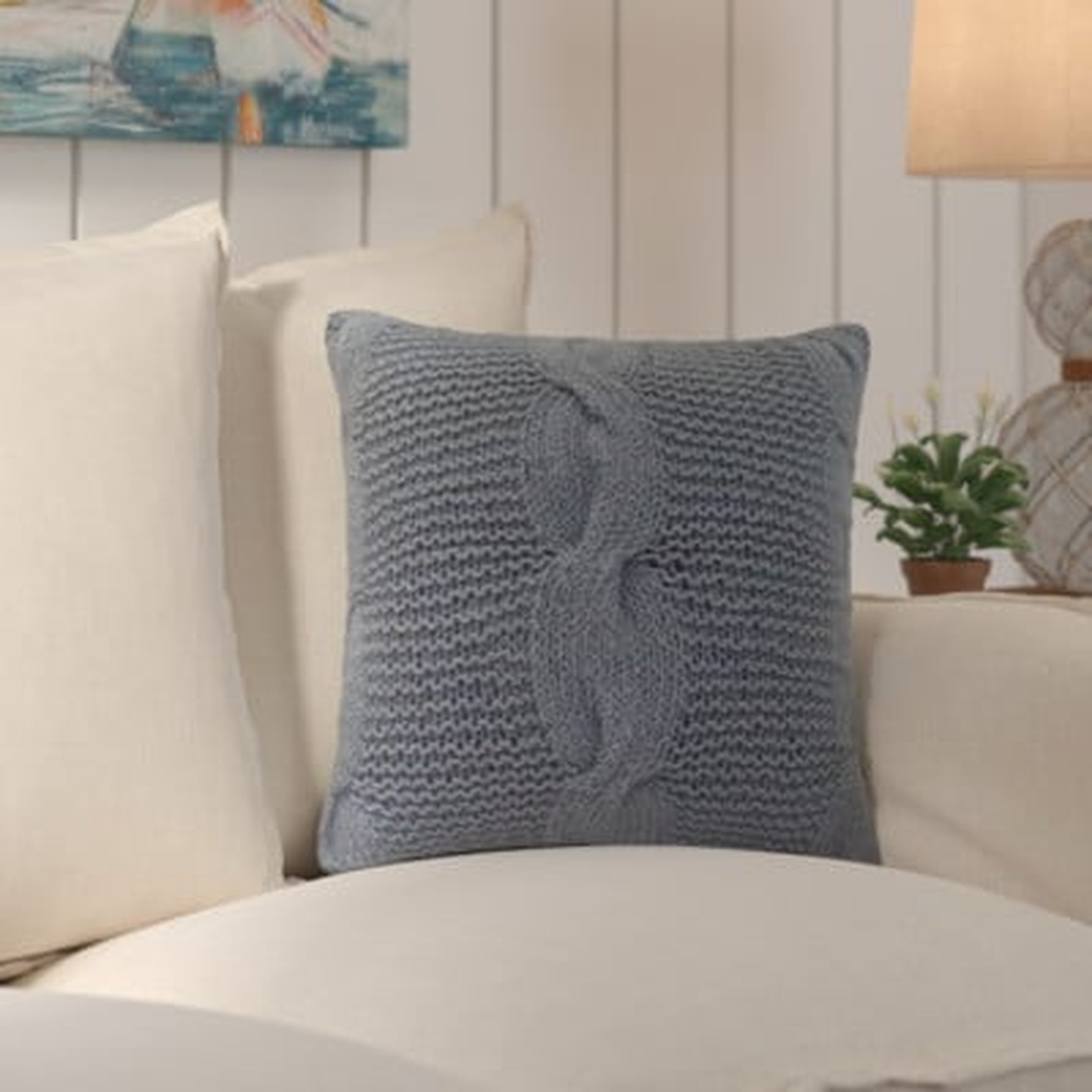 Hutchins Cable Knit Throw Pillow - Birch Lane