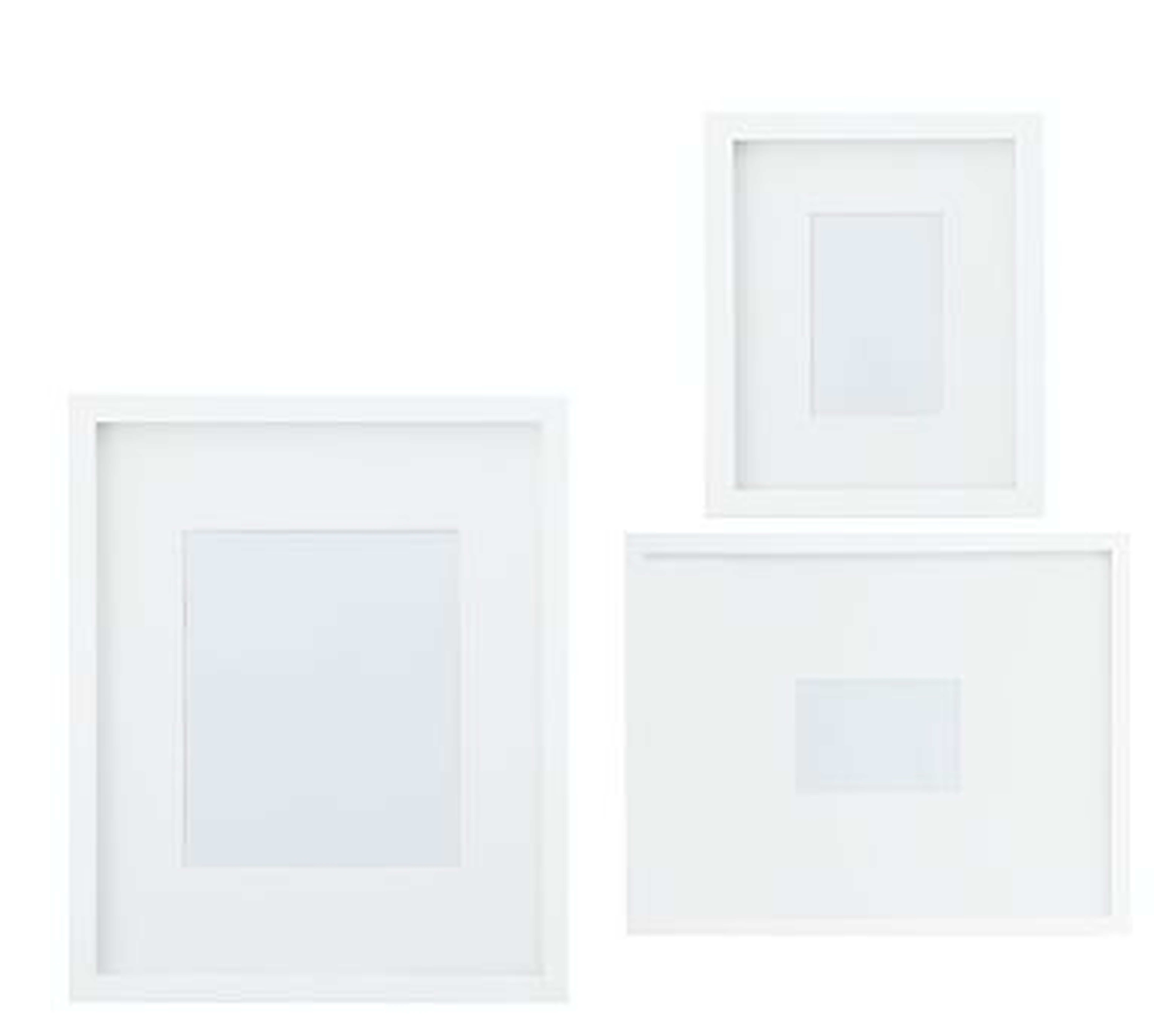Wood Gallery, Set Of 3 - Modern White (4x6, 5x7, 8x10) - Pottery Barn