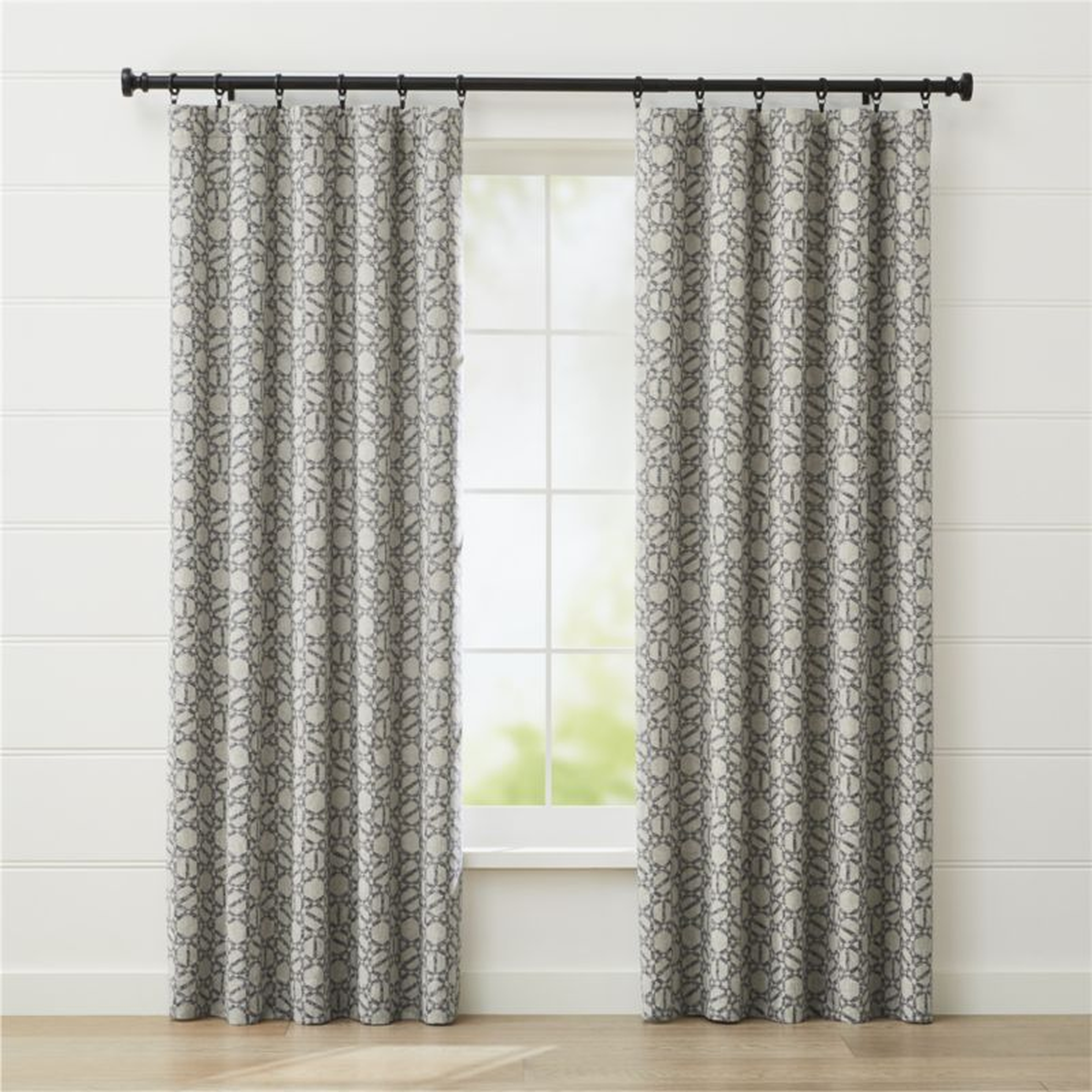 Roston Geometric Curtain Panel 50"x84" - Crate and Barrel