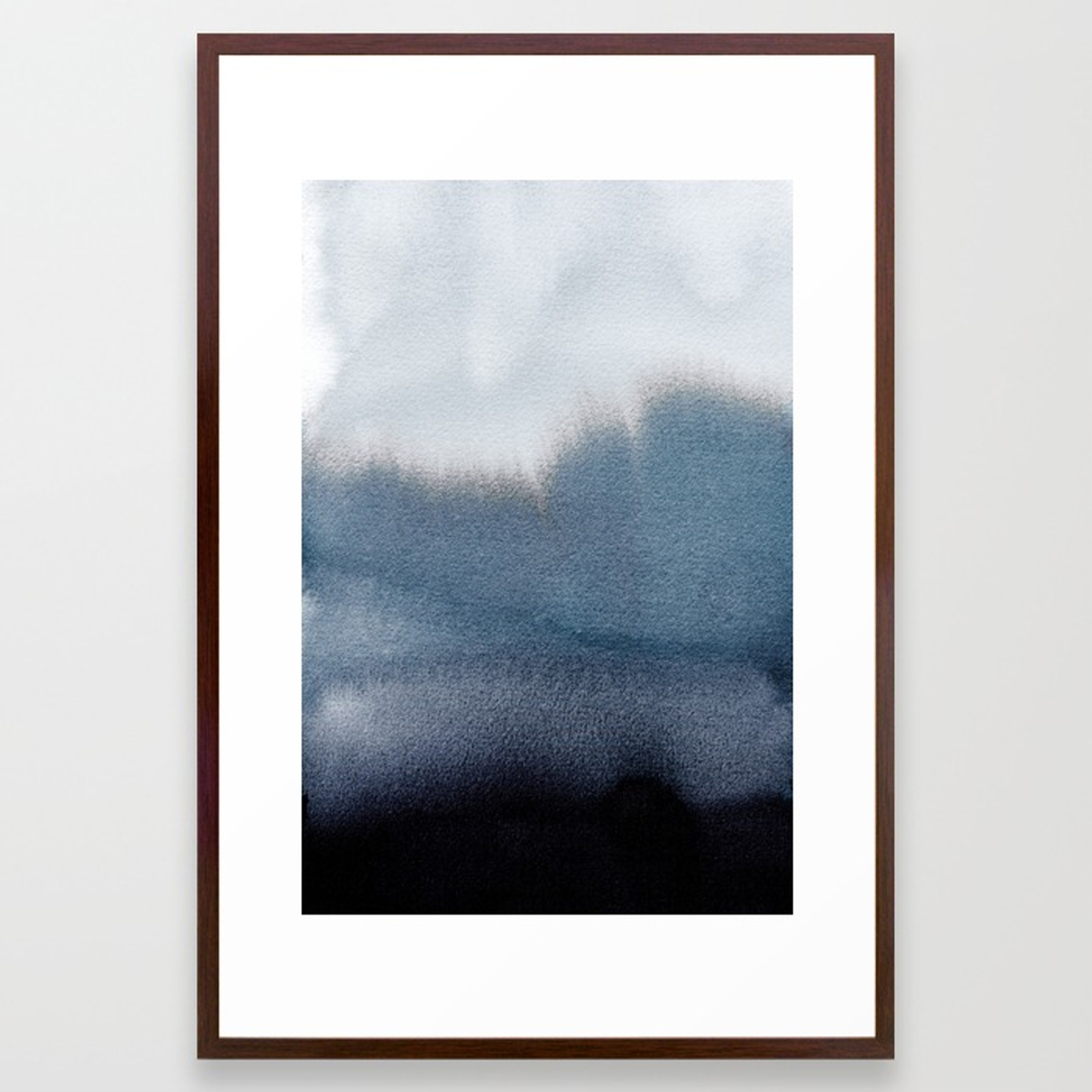 In Blue Framed Art Print by Georgiana Paraschiv - Conservation Walnut - Large 24" x 36"-26x38 - Society6