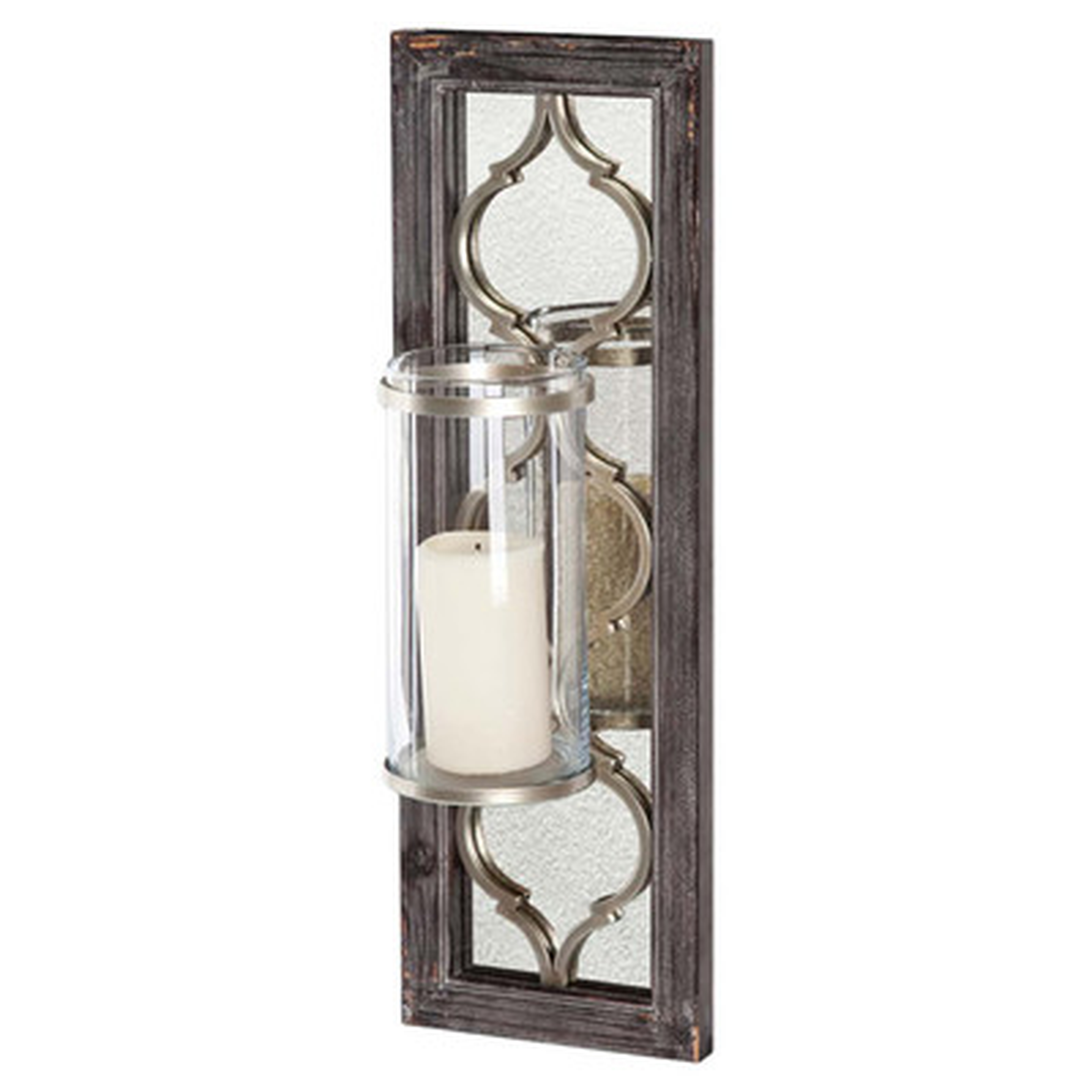 Mirrored Glass/Wood Candle Sconce - AllModern