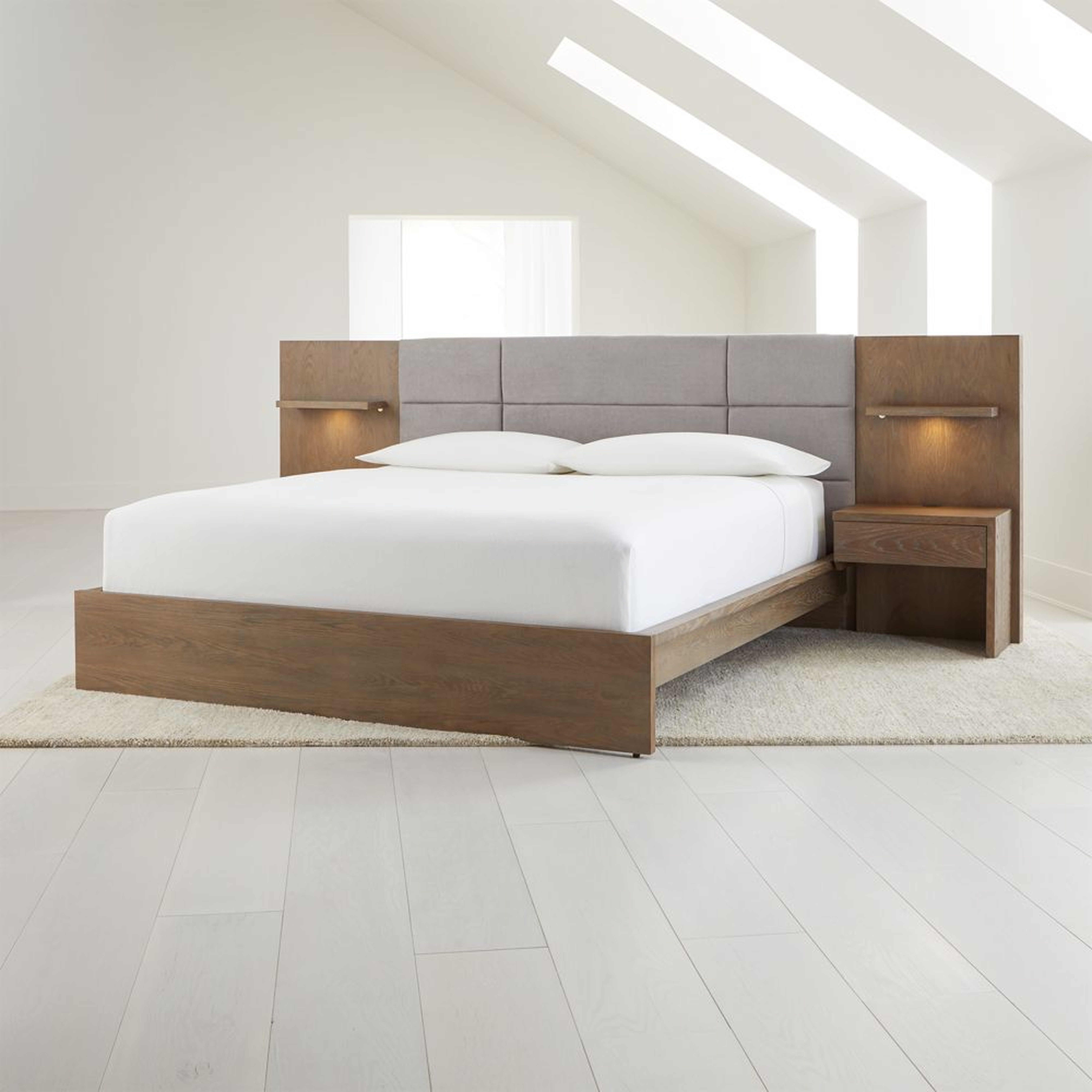 Atlas King Bed with Panel Nightstands - Crate and Barrel