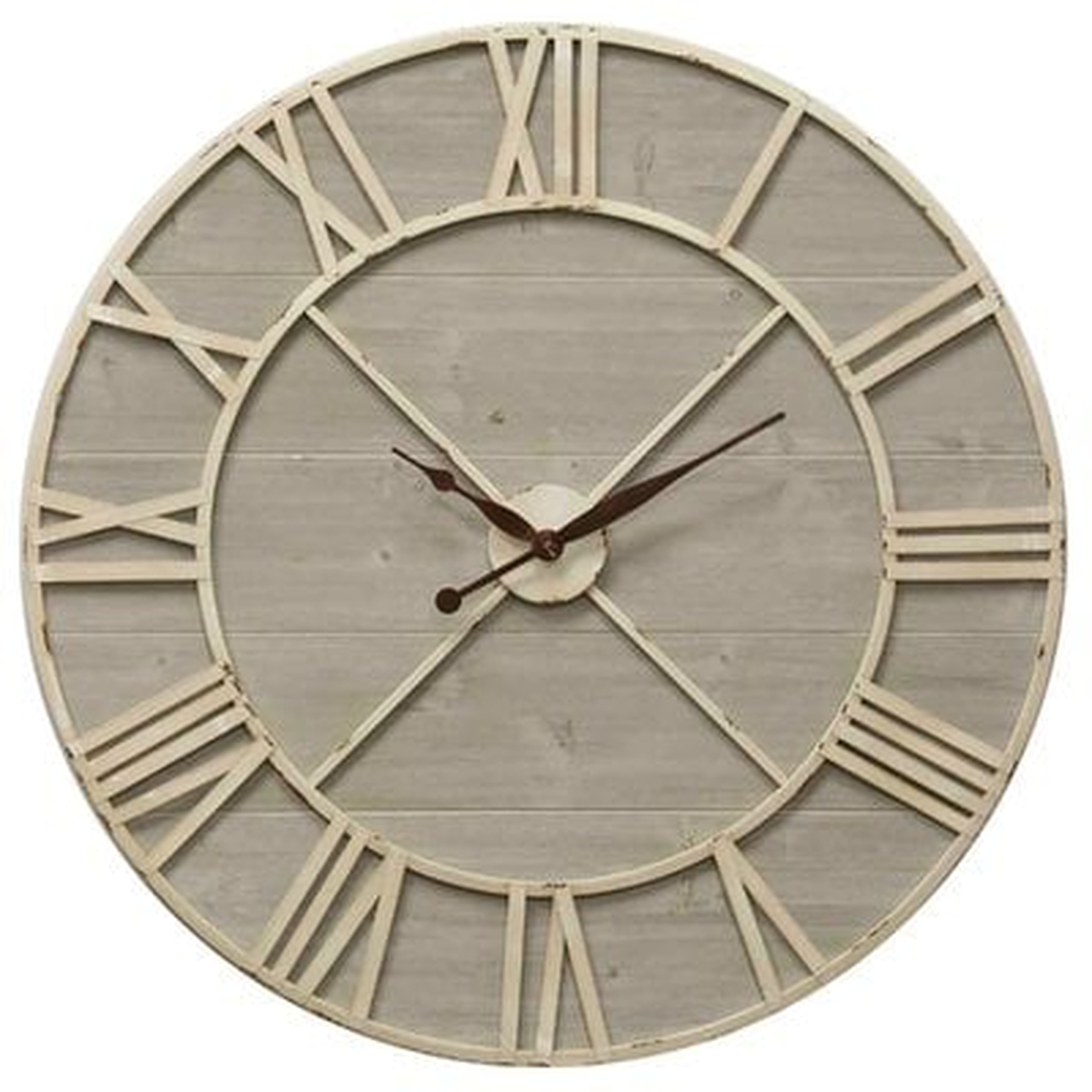 Oversized Gonzalo Driftwood 36" Wall Clock - Wayfair