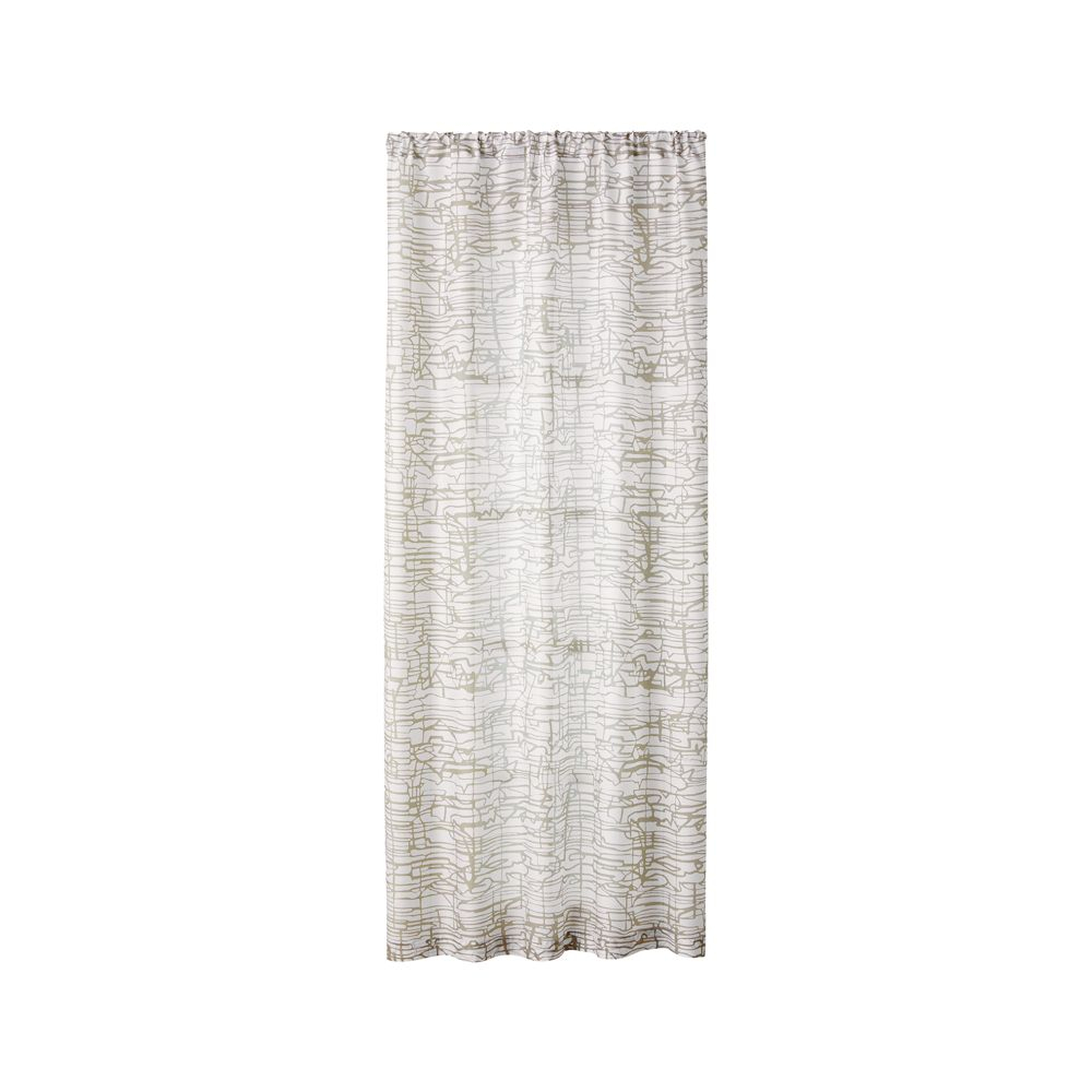 Muriel Printed Sheer Curtain Panel 48"x84" - Crate and Barrel