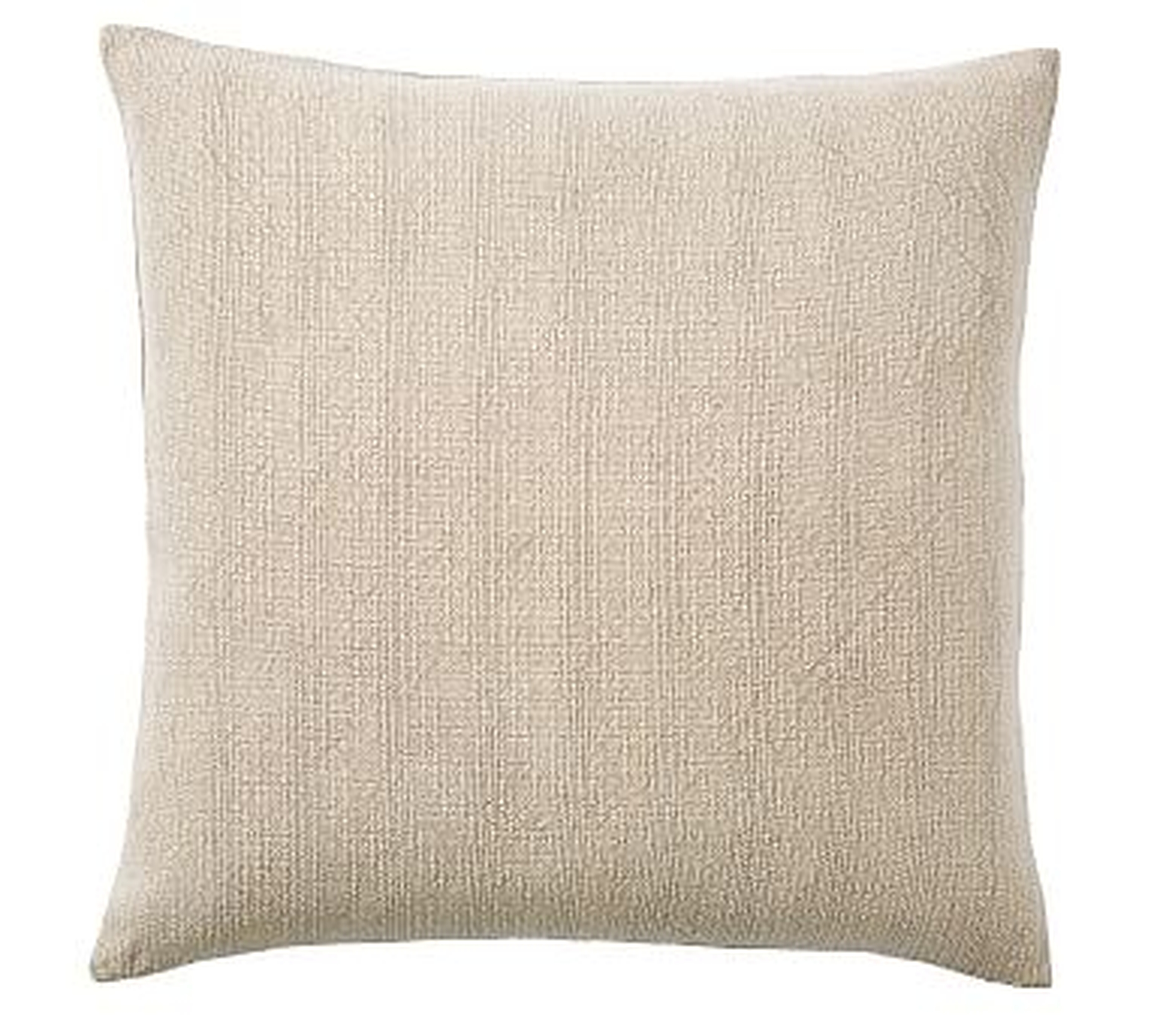 Stonewashed Cotton Pillow, 24", Neutral - Pottery Barn