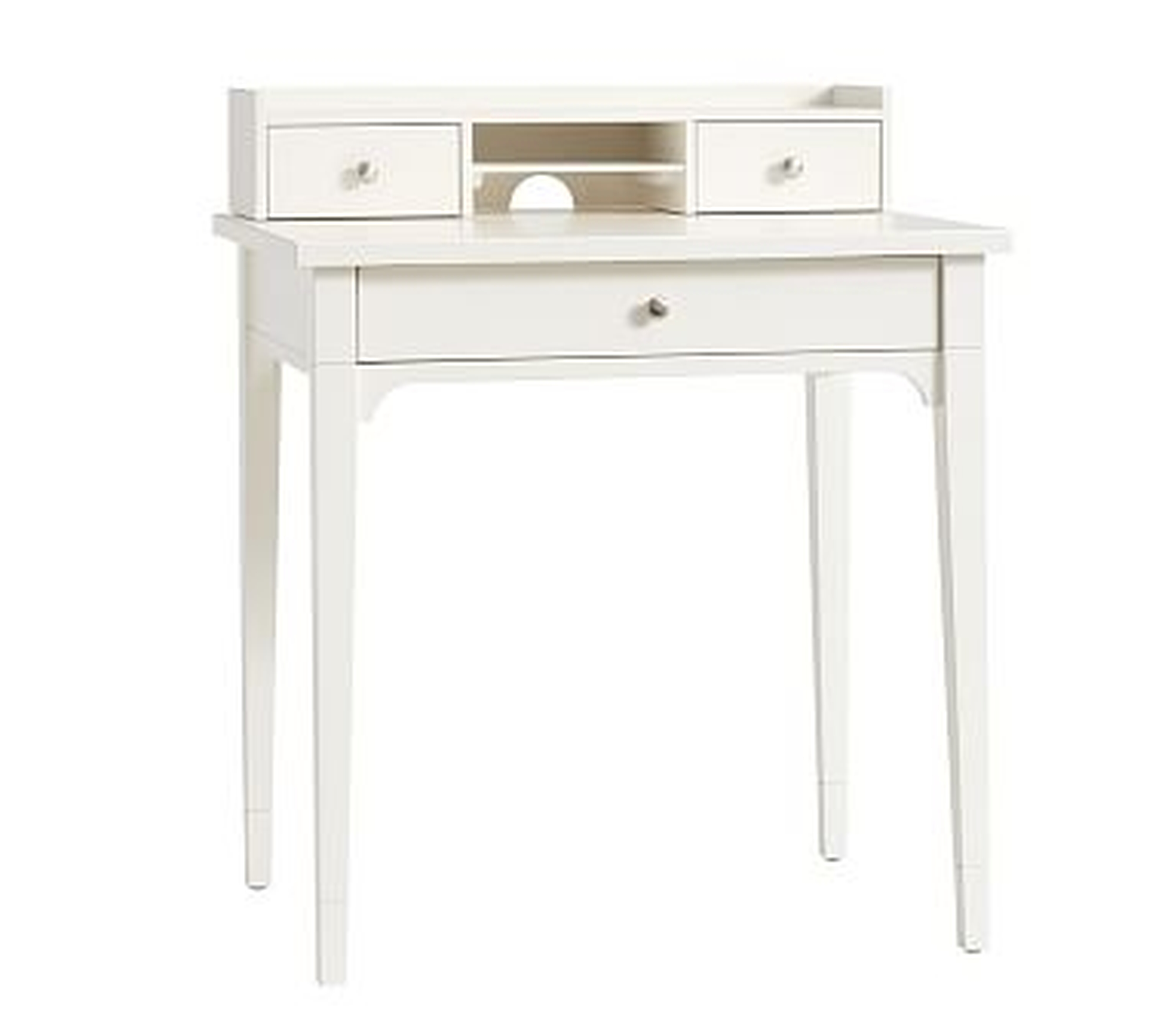 Morgan Simple Desk & Hutch Set, Simply White, UPS - Pottery Barn Kids
