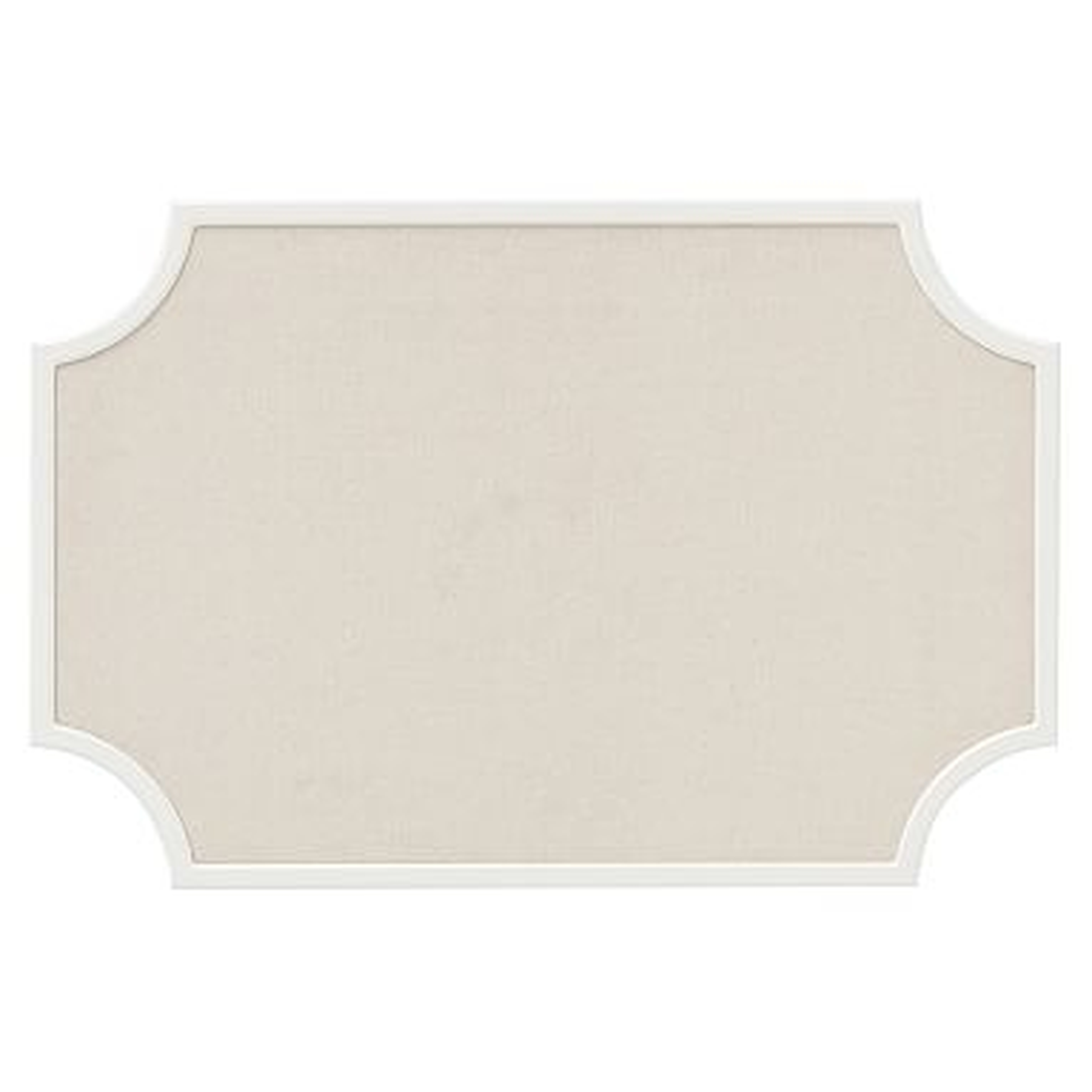 No Nails Scallop Framed Pinboard, 24"x36", Simply White - Pottery Barn Teen
