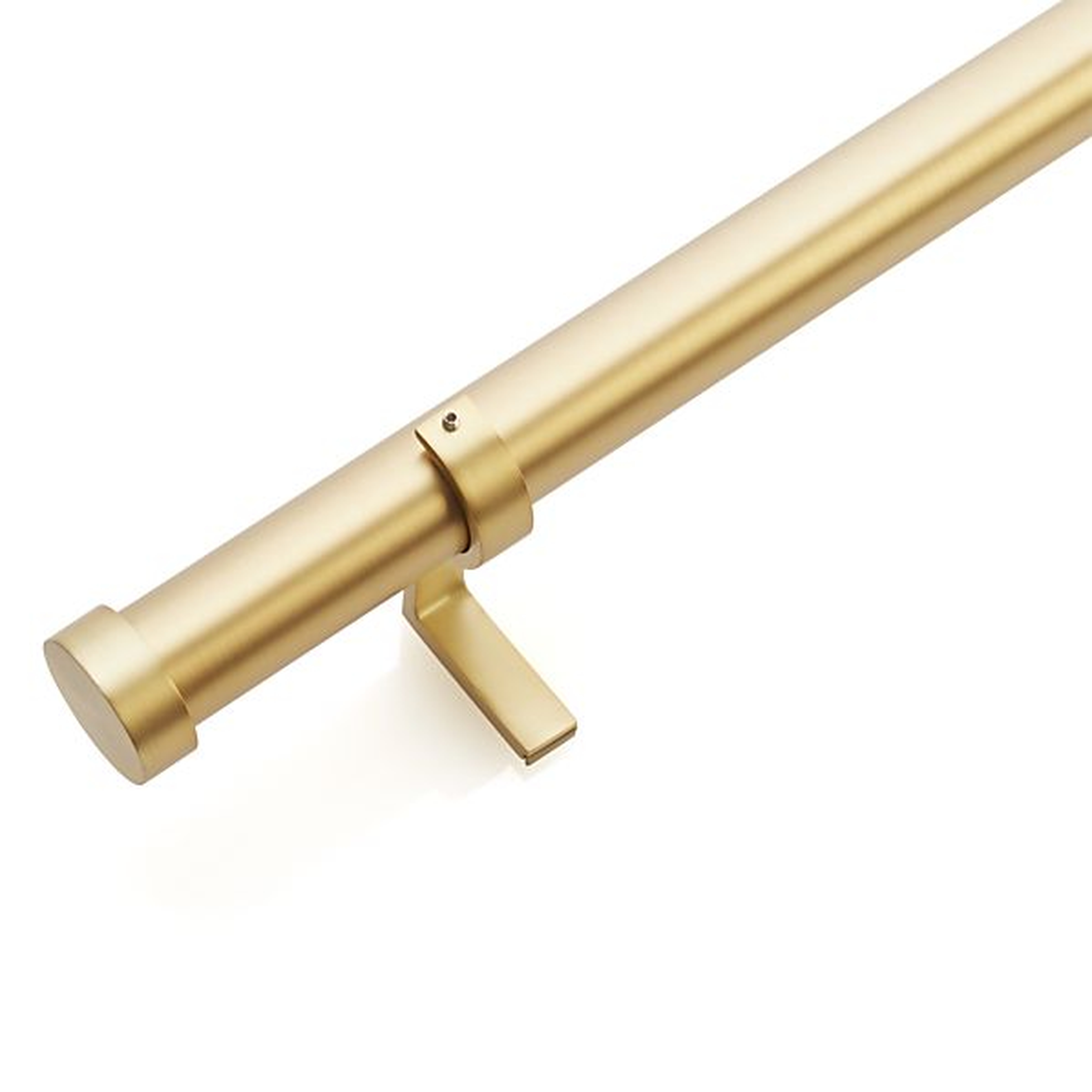 Brushed Brass Curtain Rod Set 28" - 48" - Crate and Barrel