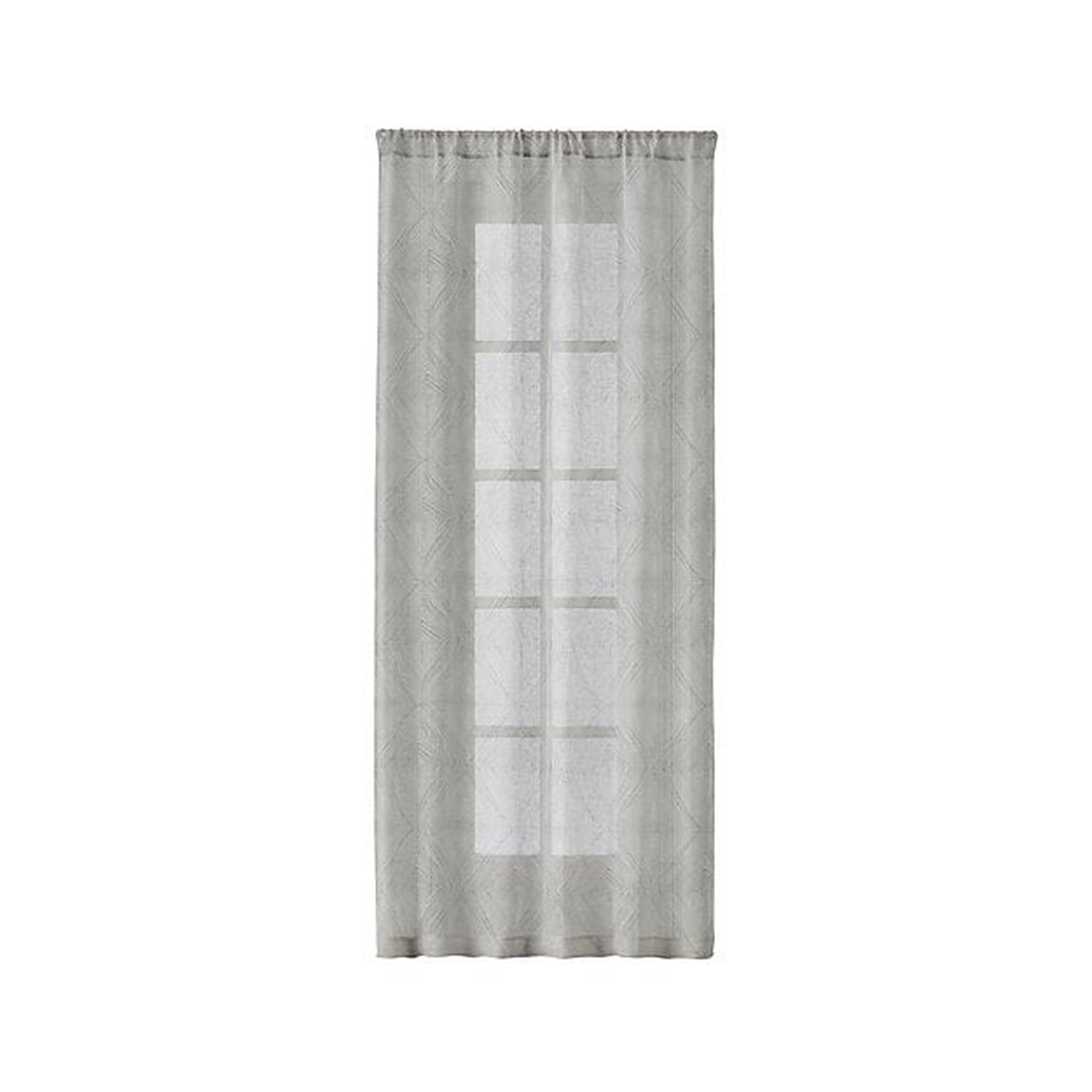Torben 48"x96" Grey Sheer Curtain Panel - Crate and Barrel