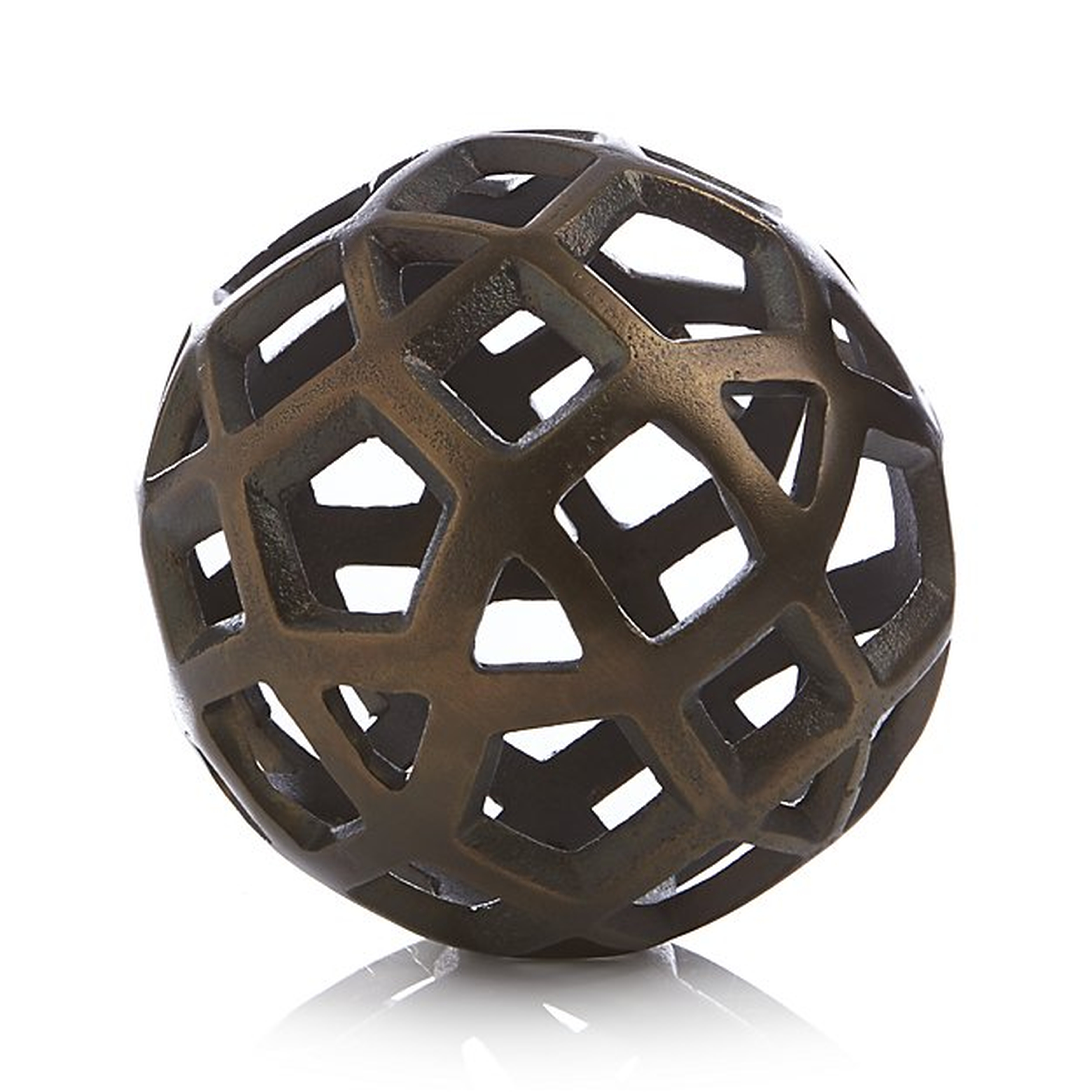 Geo Small Decorative Metal Ball - Crate and Barrel