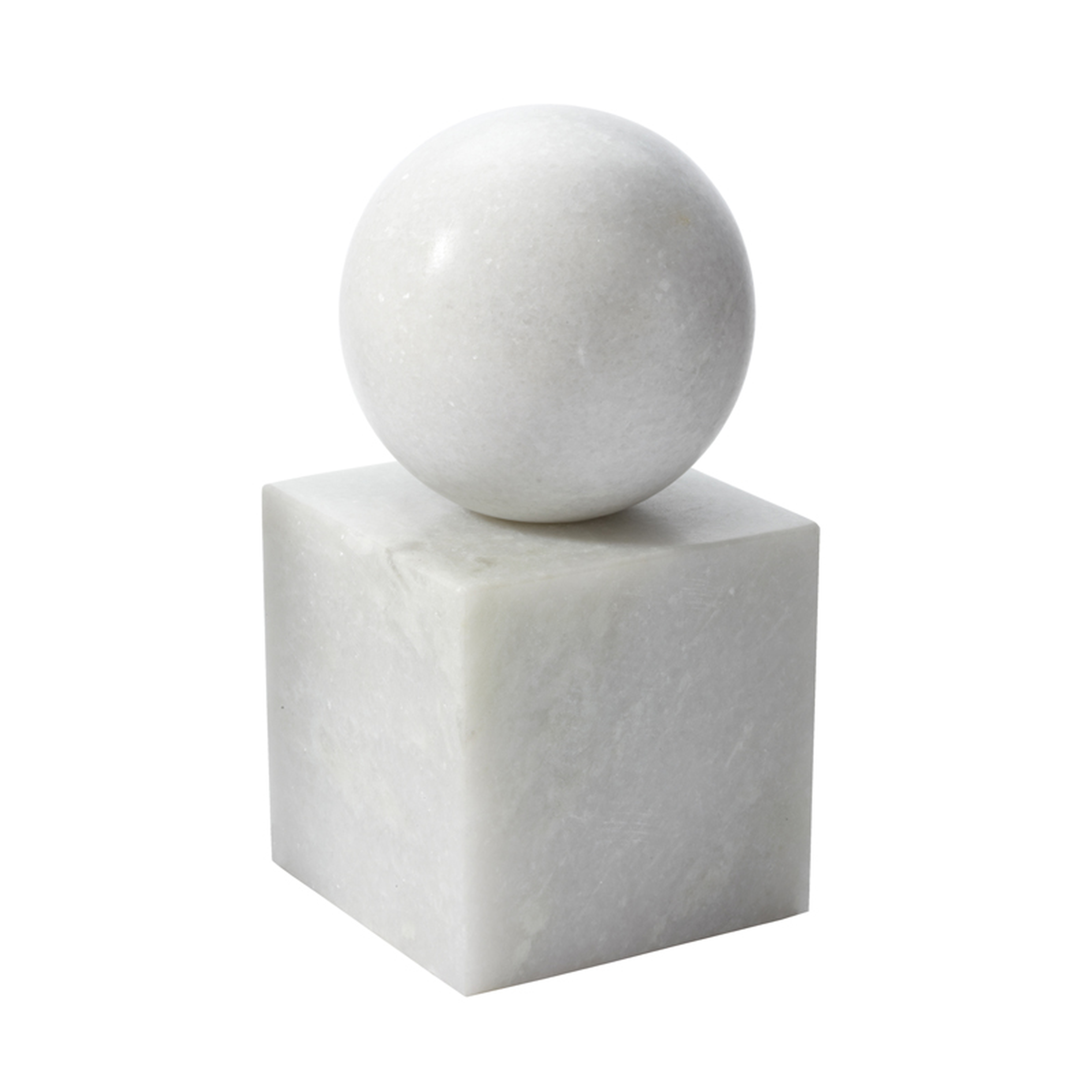 White Marble Minimalist Bookend - Elk Home