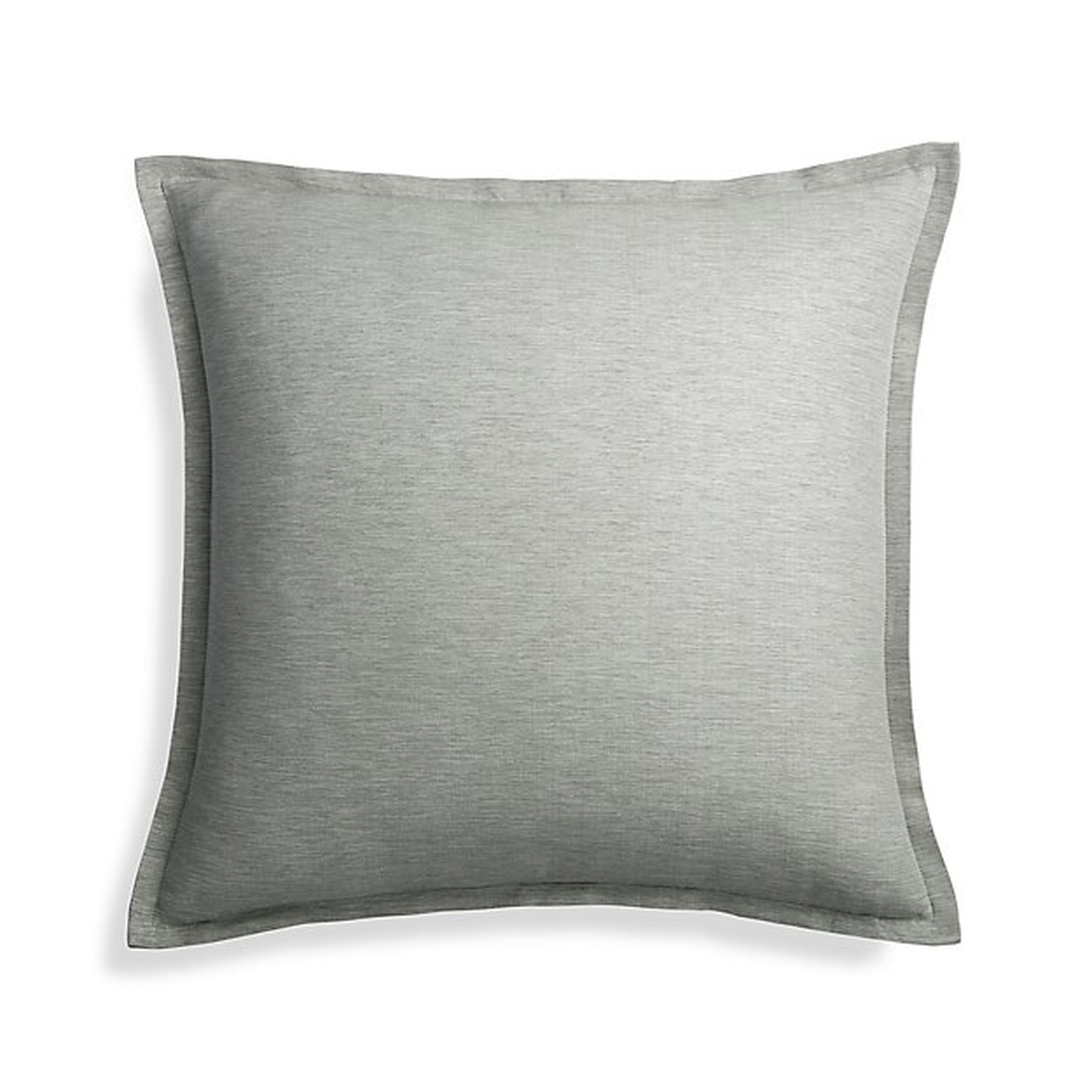 Linden Grey 23" Pillow with Down-Alternative Insert - Crate and Barrel