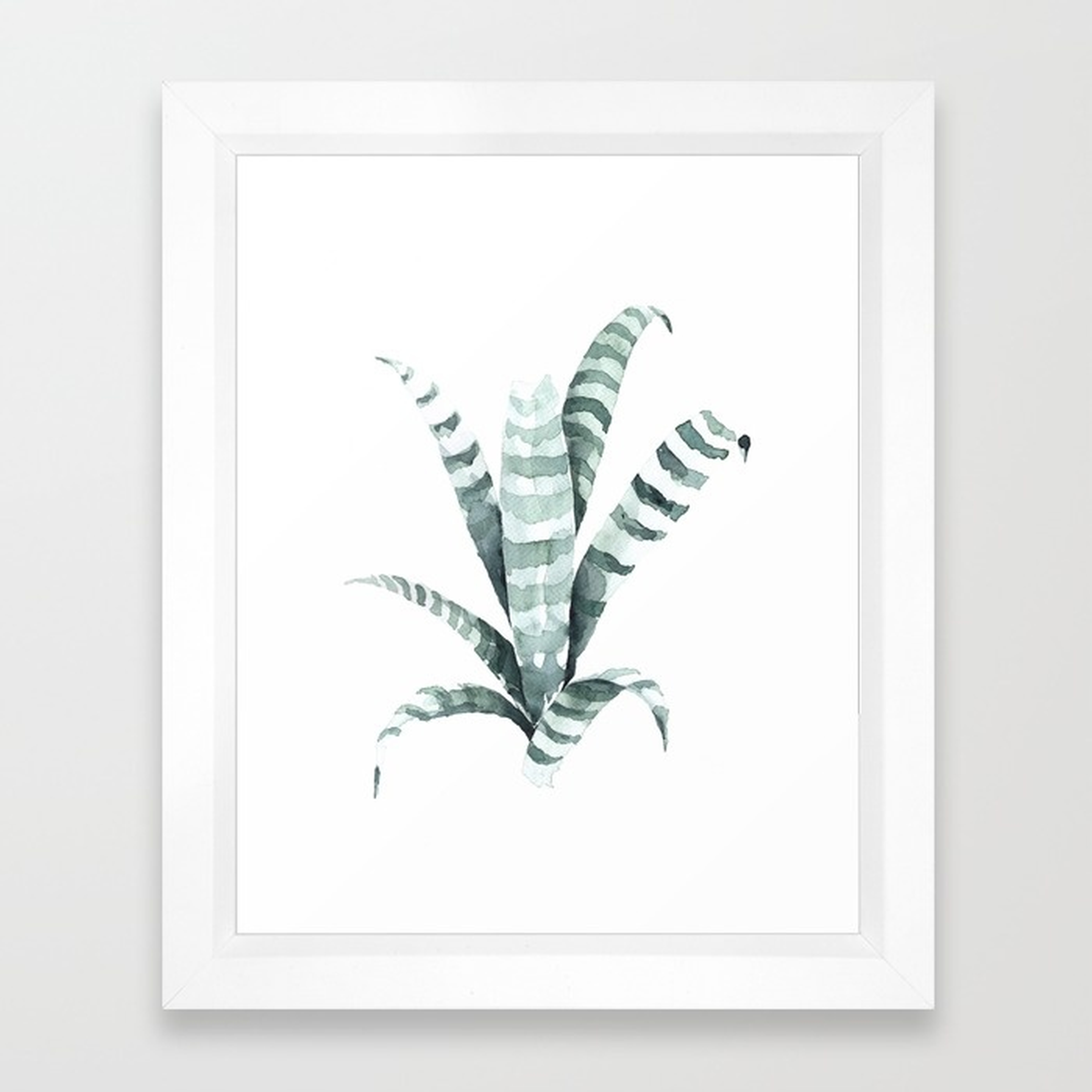 Tiger Plant-vector white, 10 x 12 - Society6