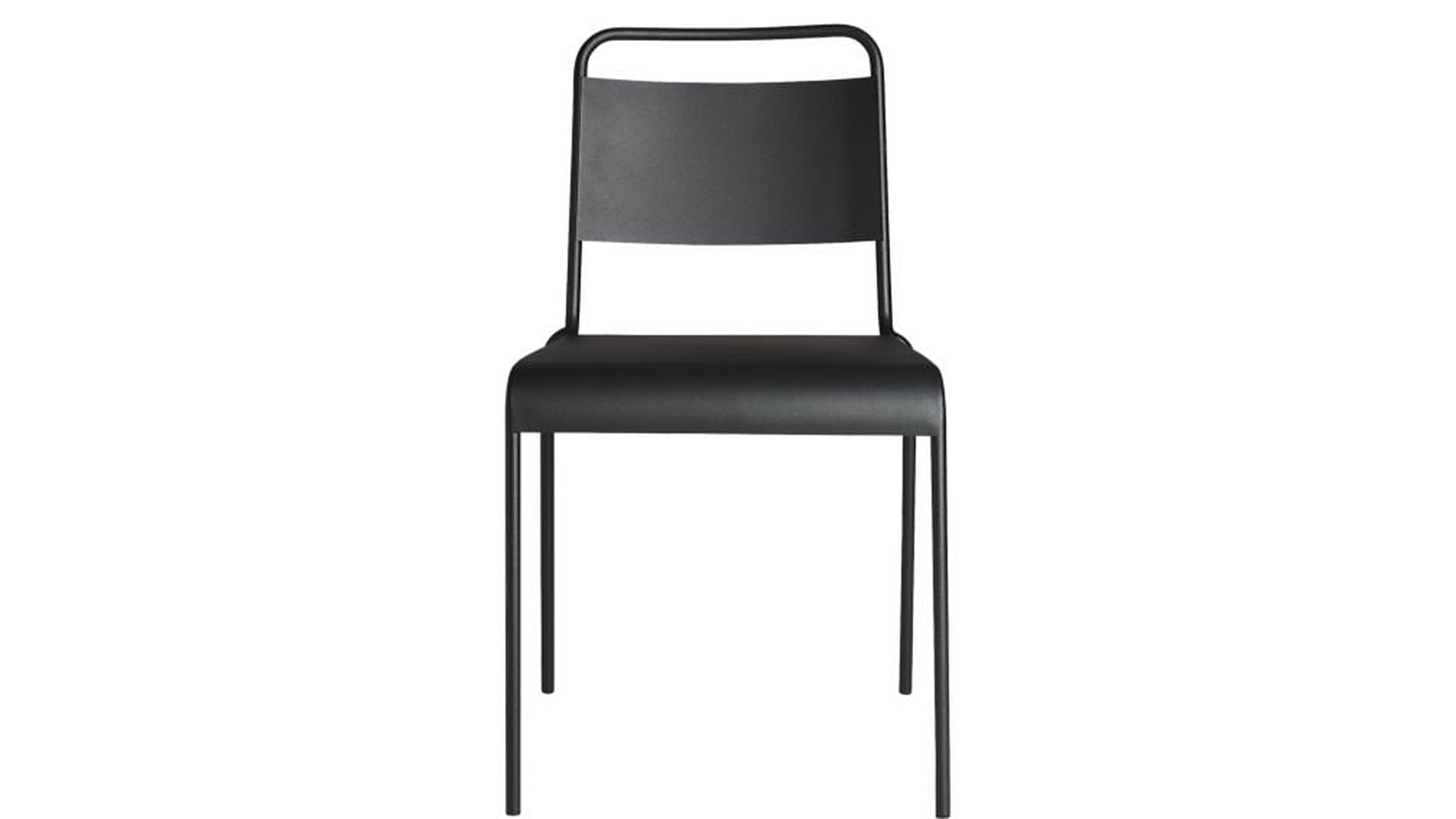Lucinda black stacking chair - CB2