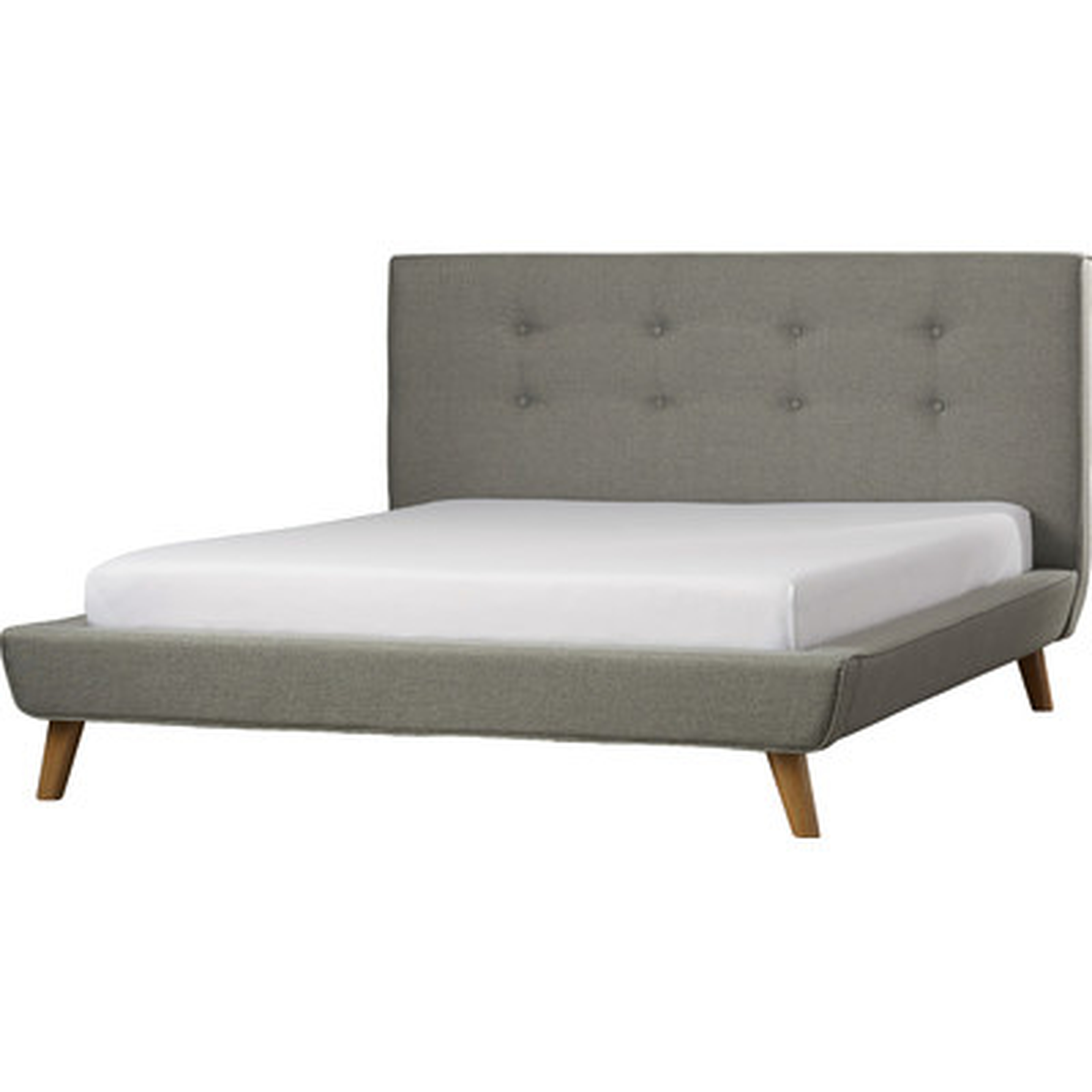 Rasmussen Upholstered Platform Bed, Grey - King - Wayfair