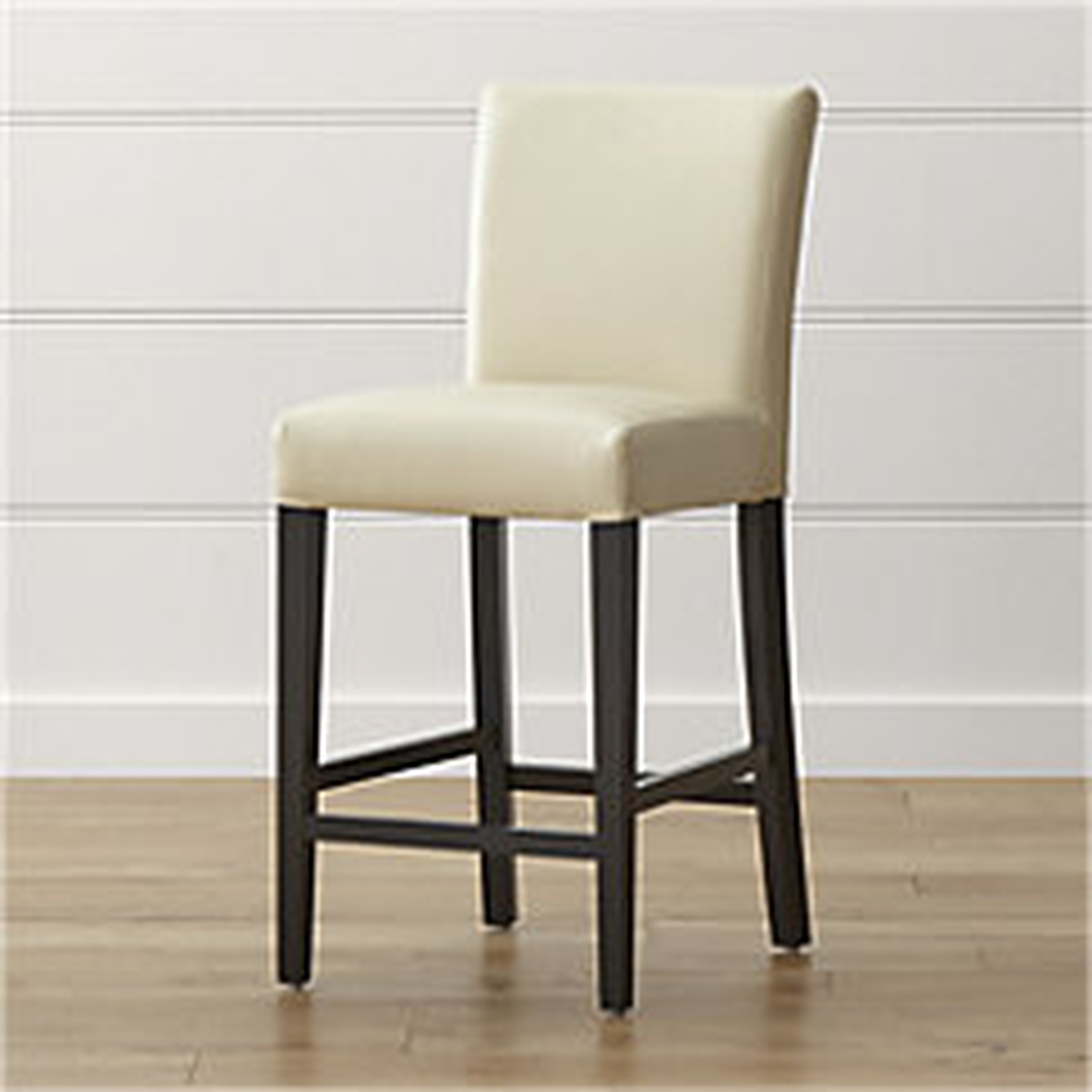 Lowe Ivory Leather Bar Stool - Crate and Barrel