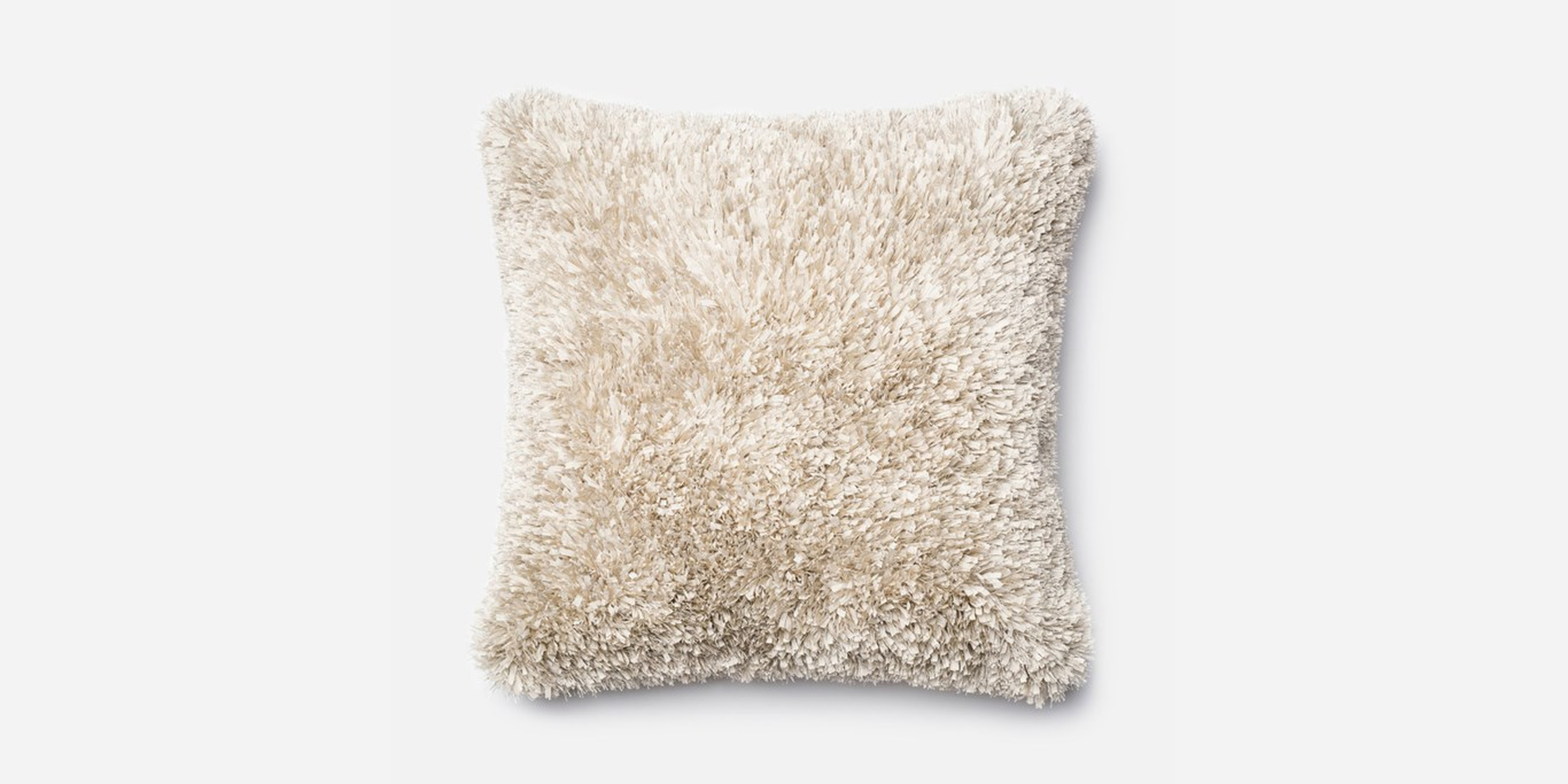 P0045 White Pillow - 22" x 22" with Down insert - Loloi Rugs