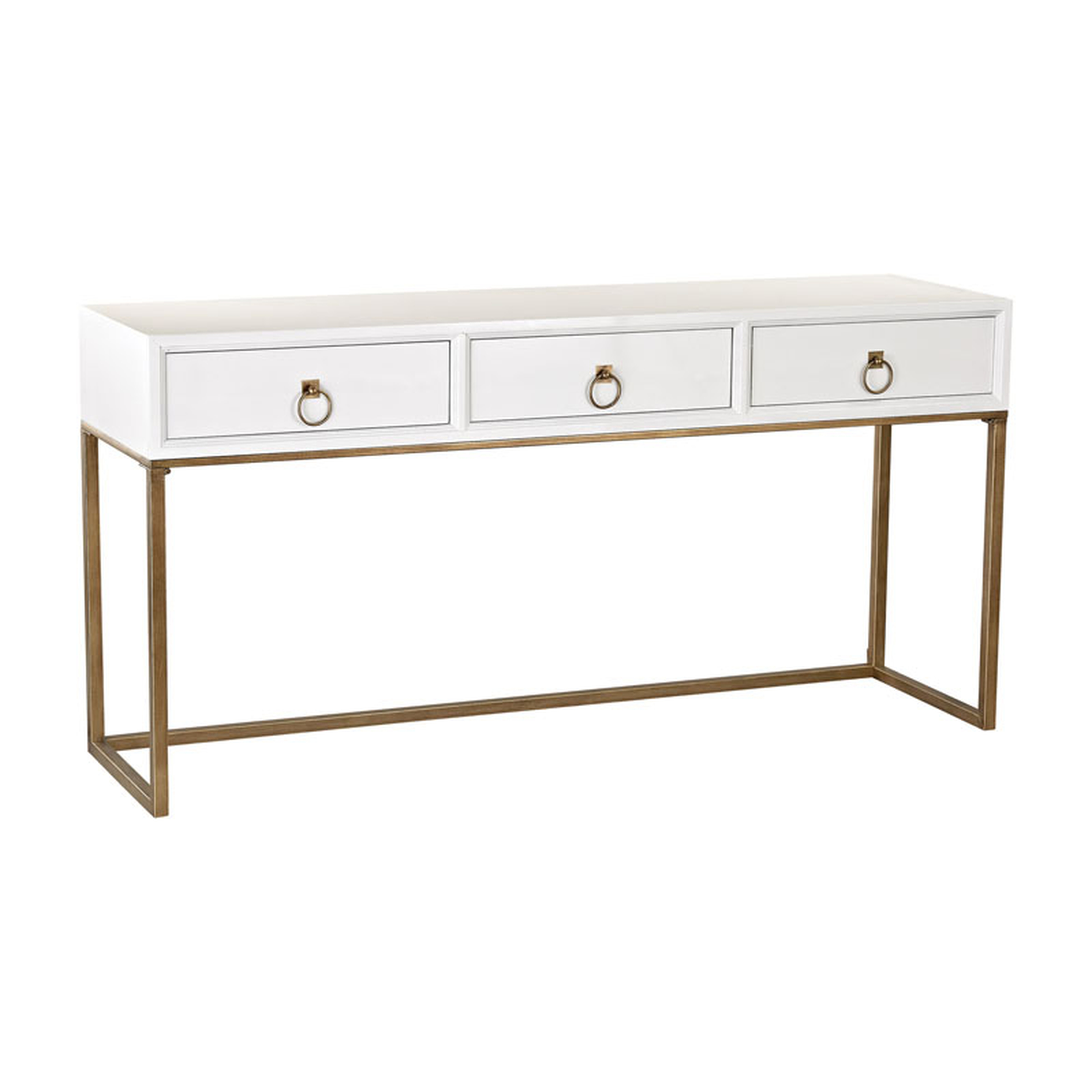 White And Gold Console - Elk Home
