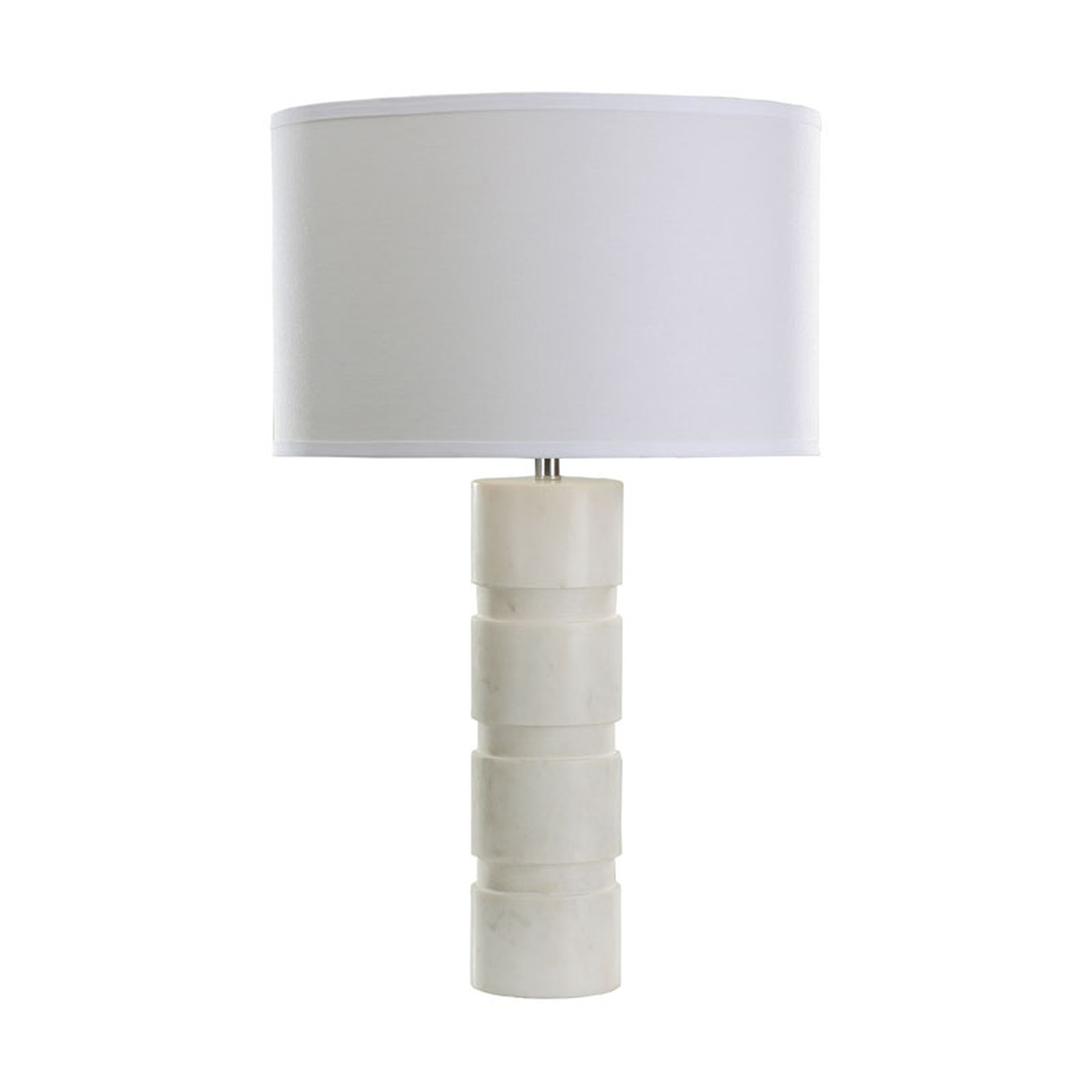 Round Stacked Marble Table Lamp - Elk Home