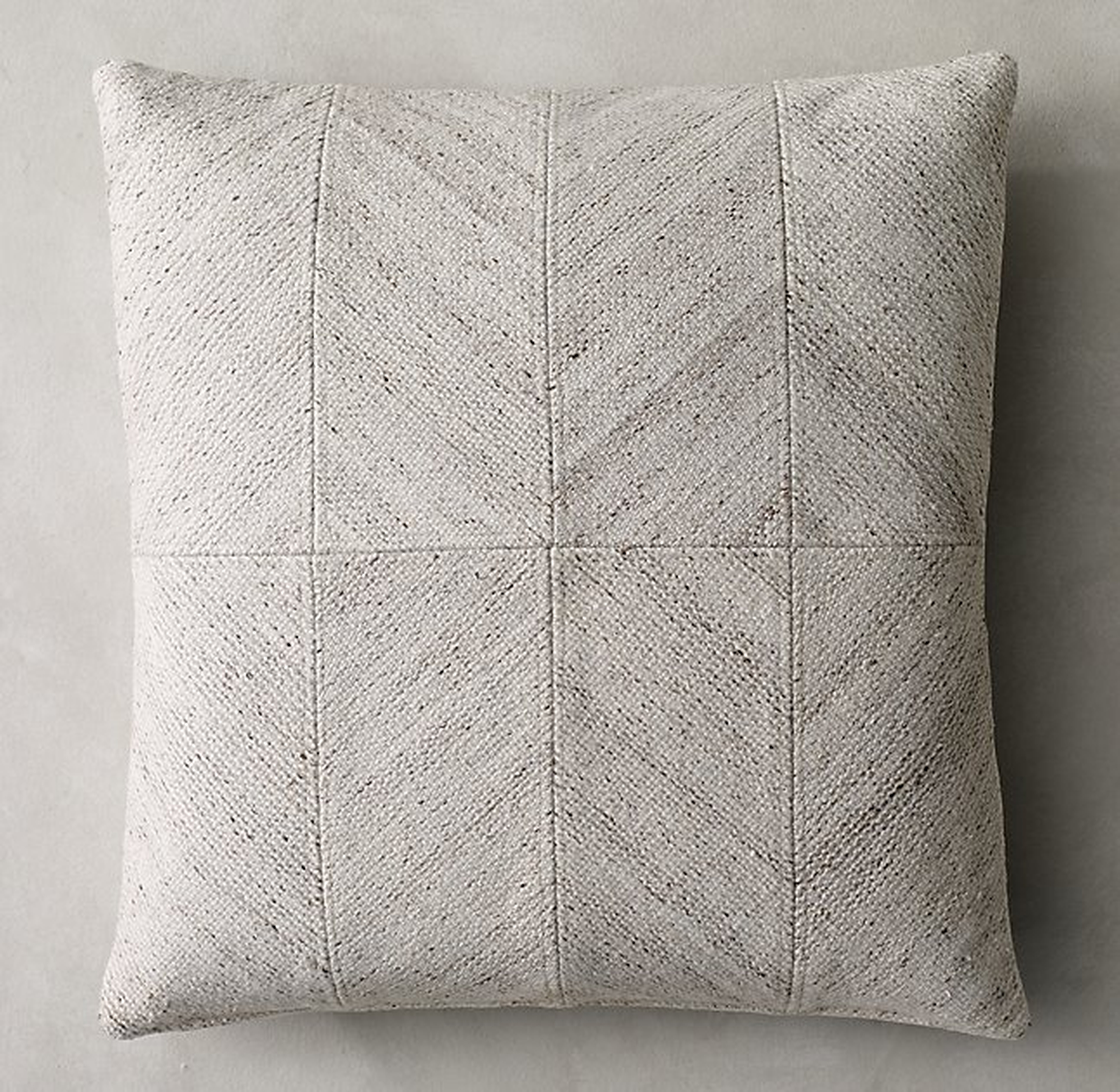 Piazza Pillow Cover - Square - 22" x 22" - Natural -  Insert sold separately - RH