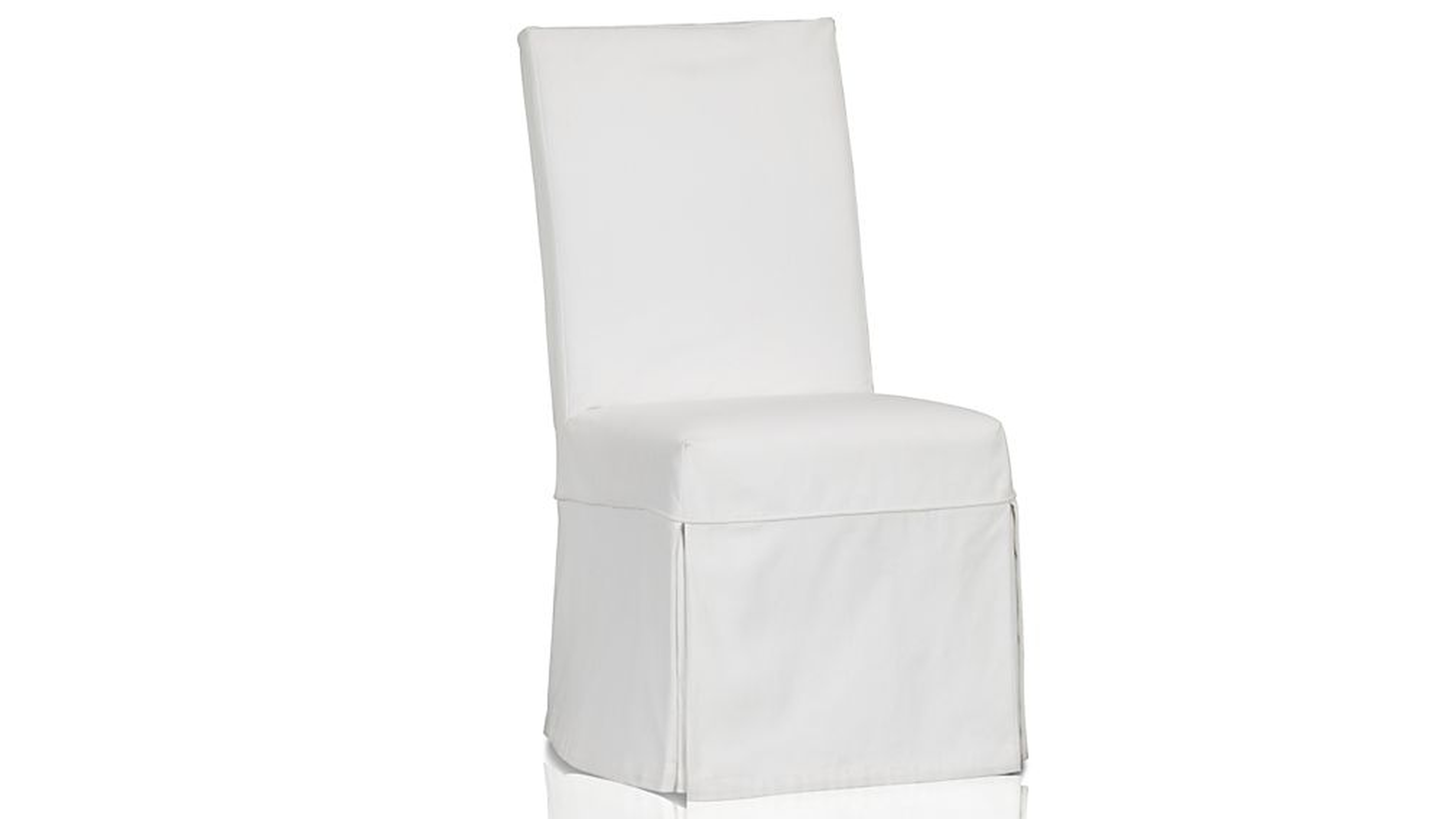 Slip White Slipcovered Dining Chair - Crate and Barrel