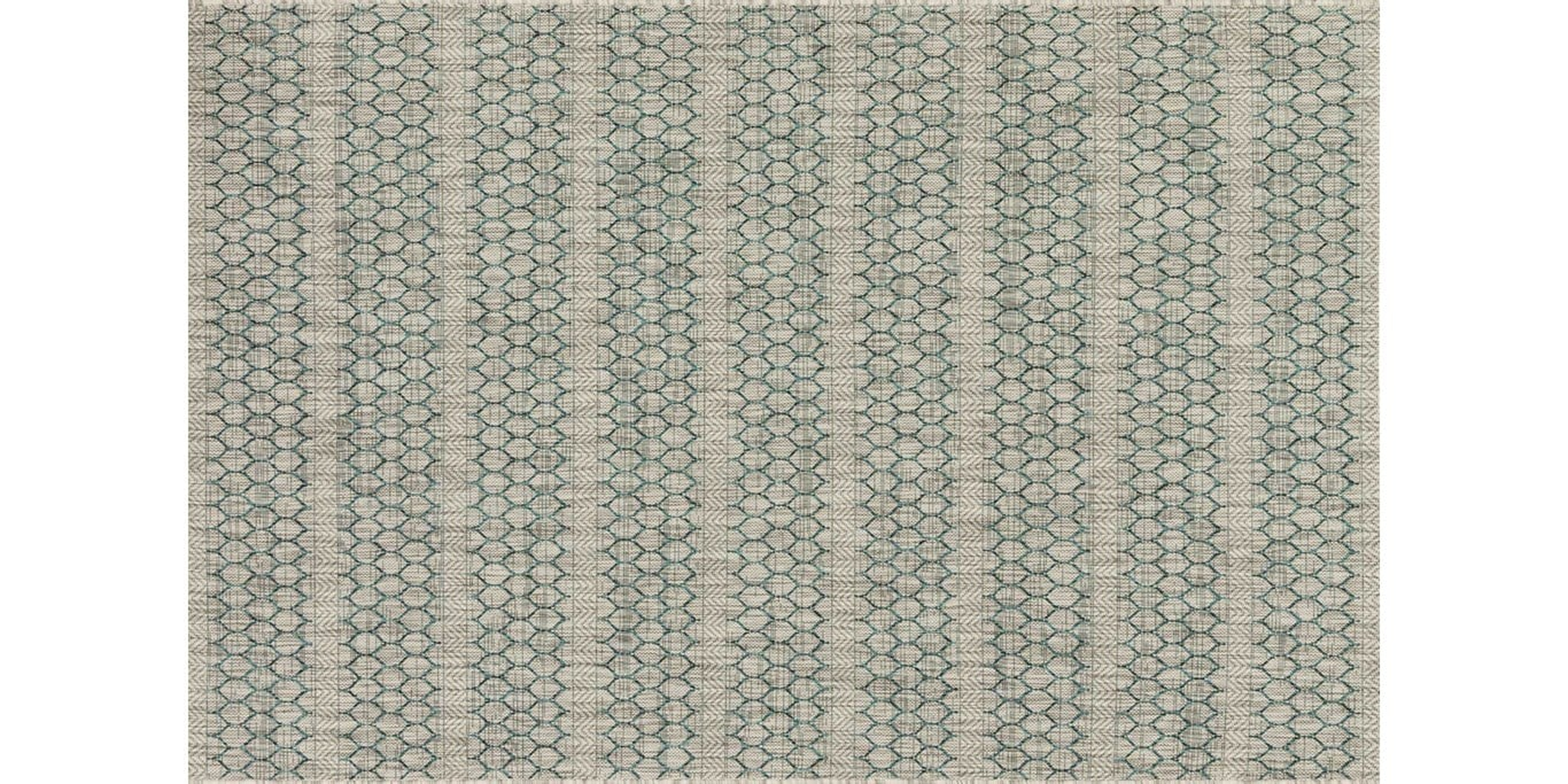 Loloi Isle IE-01 Grey / Teal 7'-10" x 10'-9" - Loloi Rugs