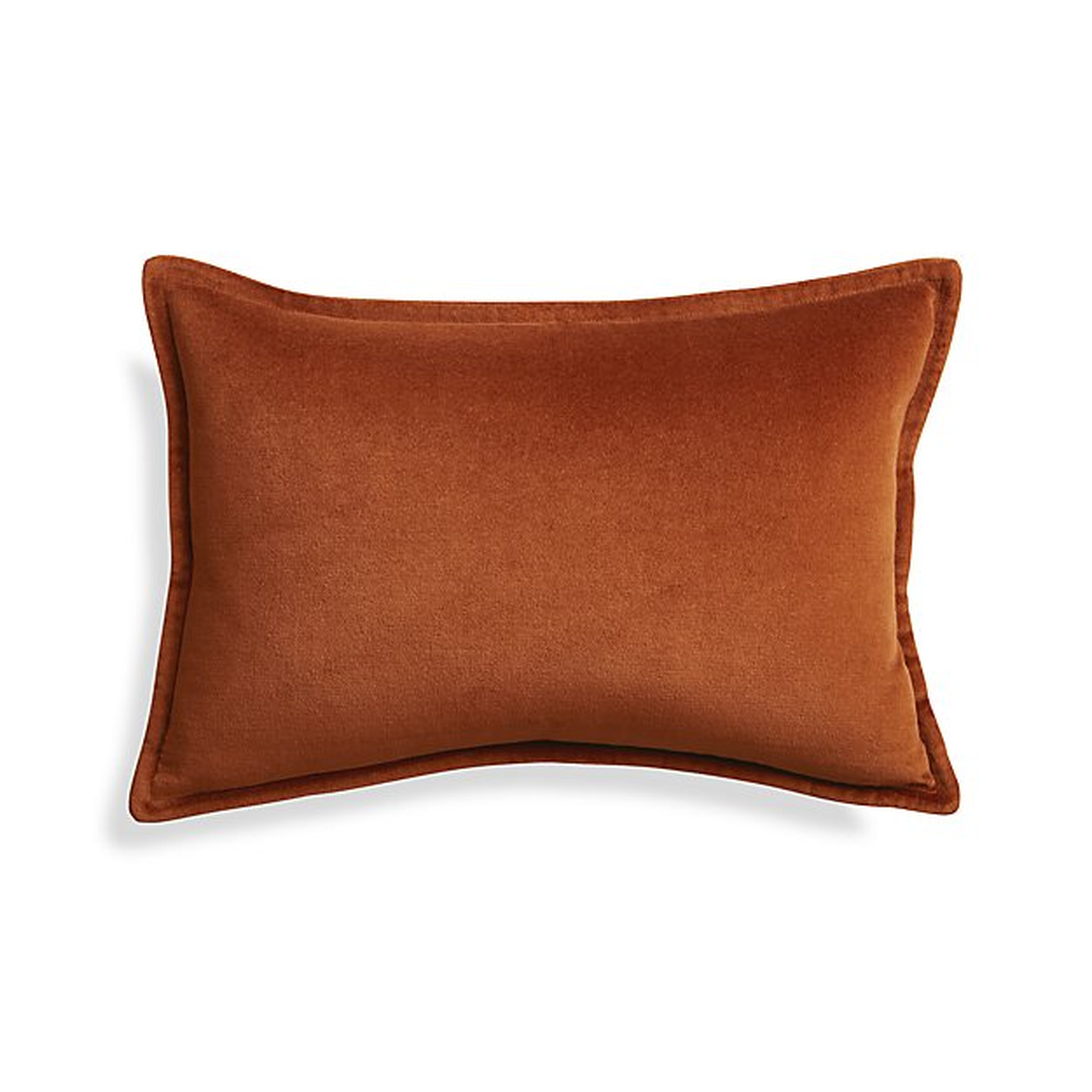 Brenner Rust 18"x12" Pillow with Down-Alternative Insert - Crate and Barrel