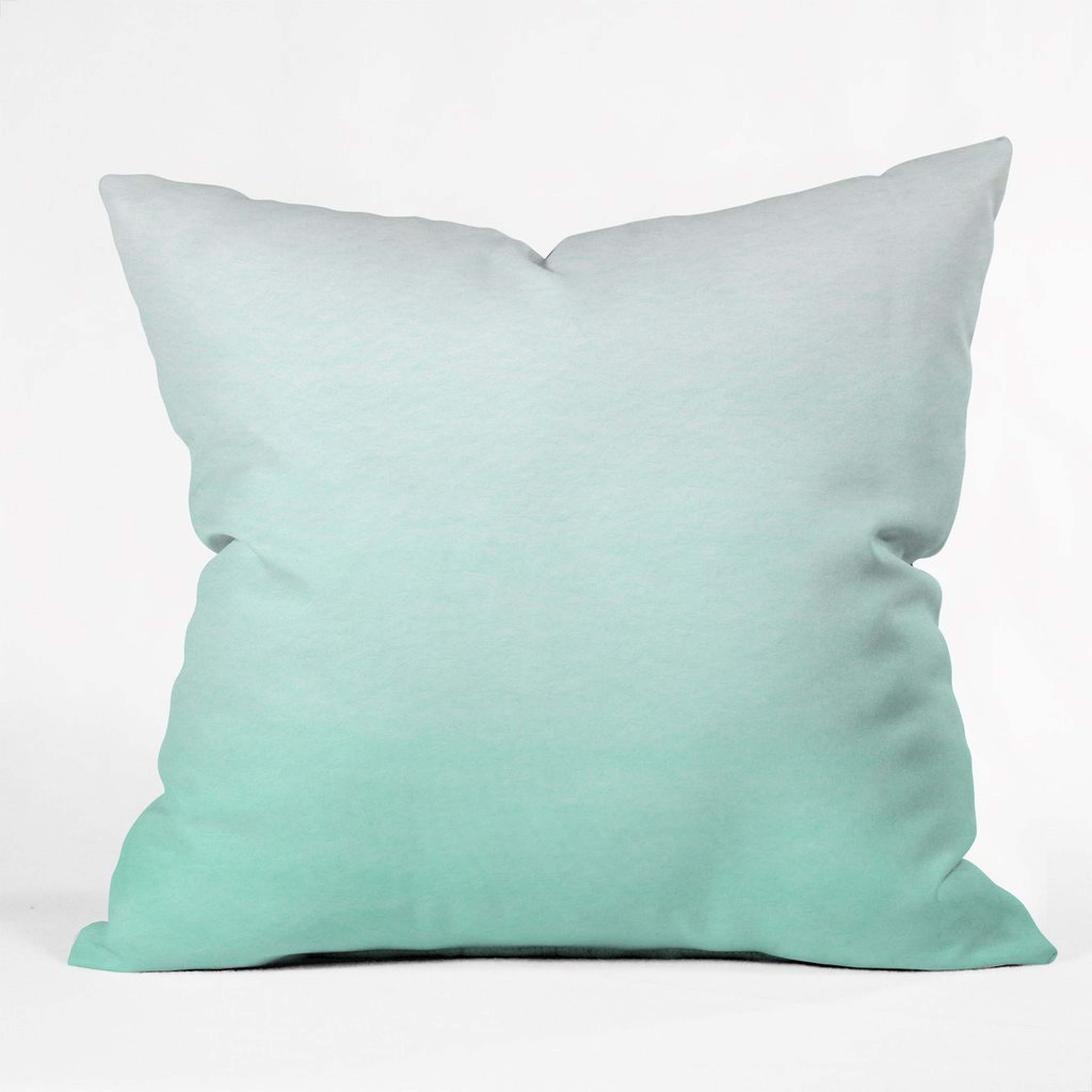 Mint ombre Throw Pillow - Insert Included - Wander Print Co.