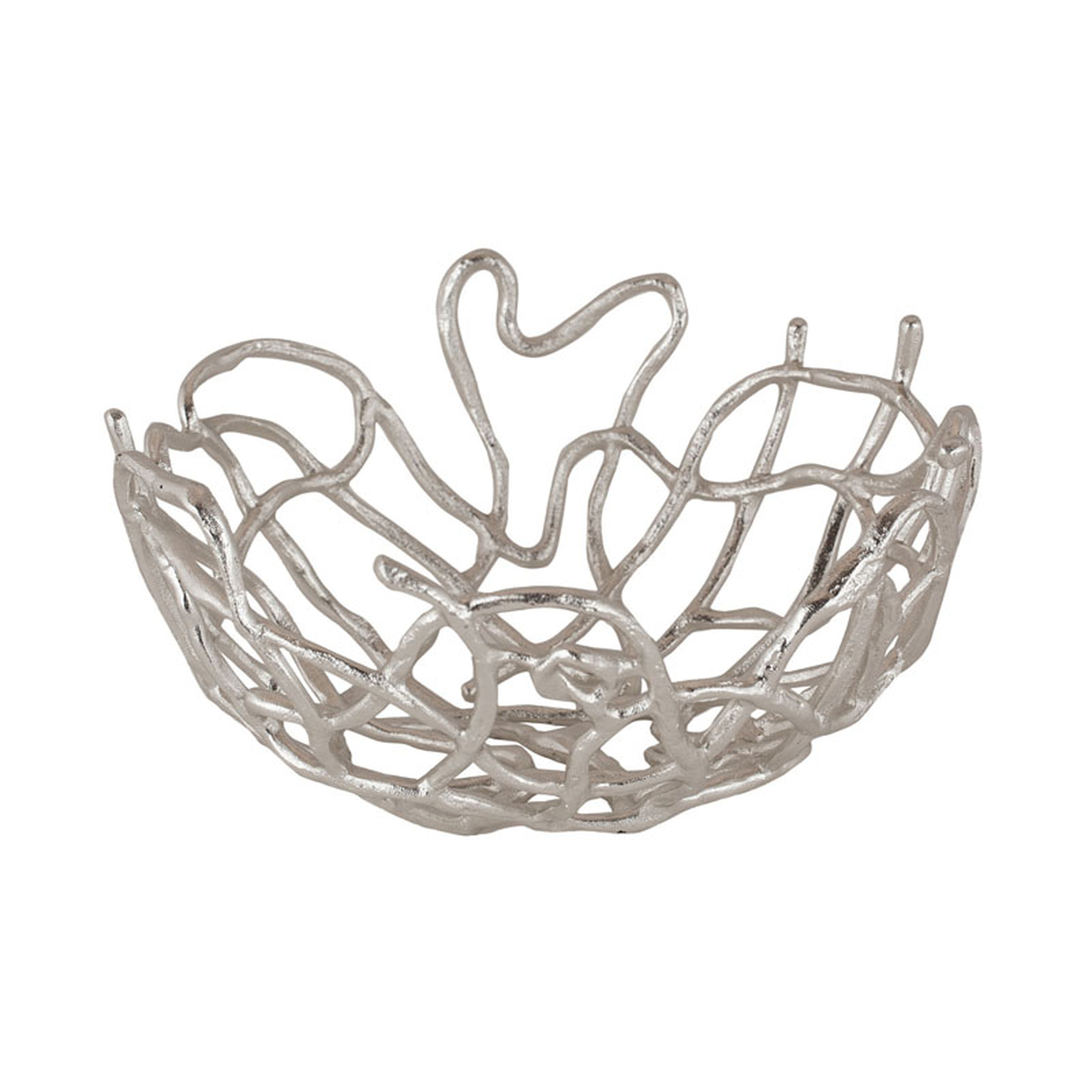 DISCONTINUED Silver Free Form Bowl - Elk Home