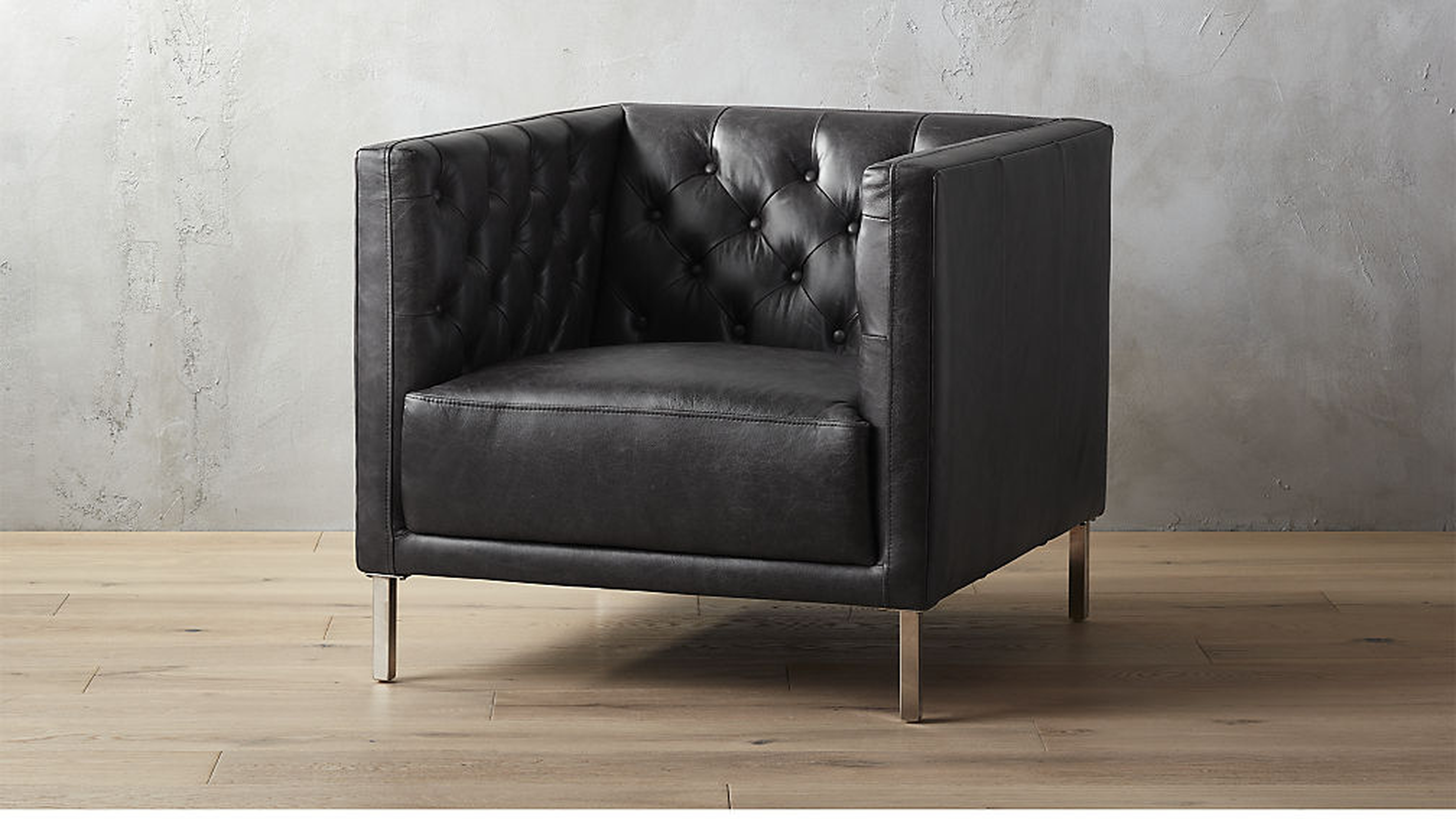 Savile leather chair - CB2