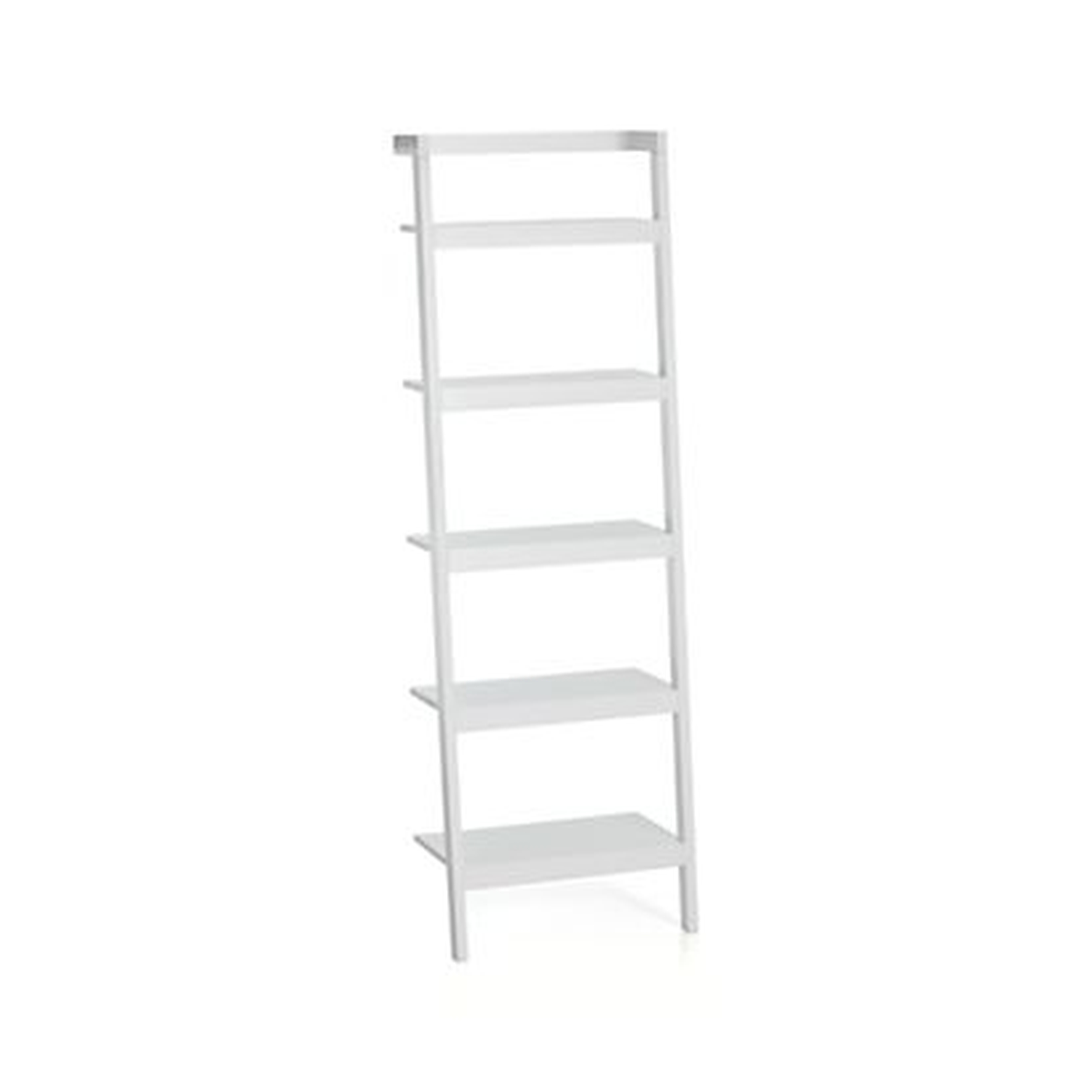 Sawyer White Leaning 24.5" Bookcase - Crate and Barrel