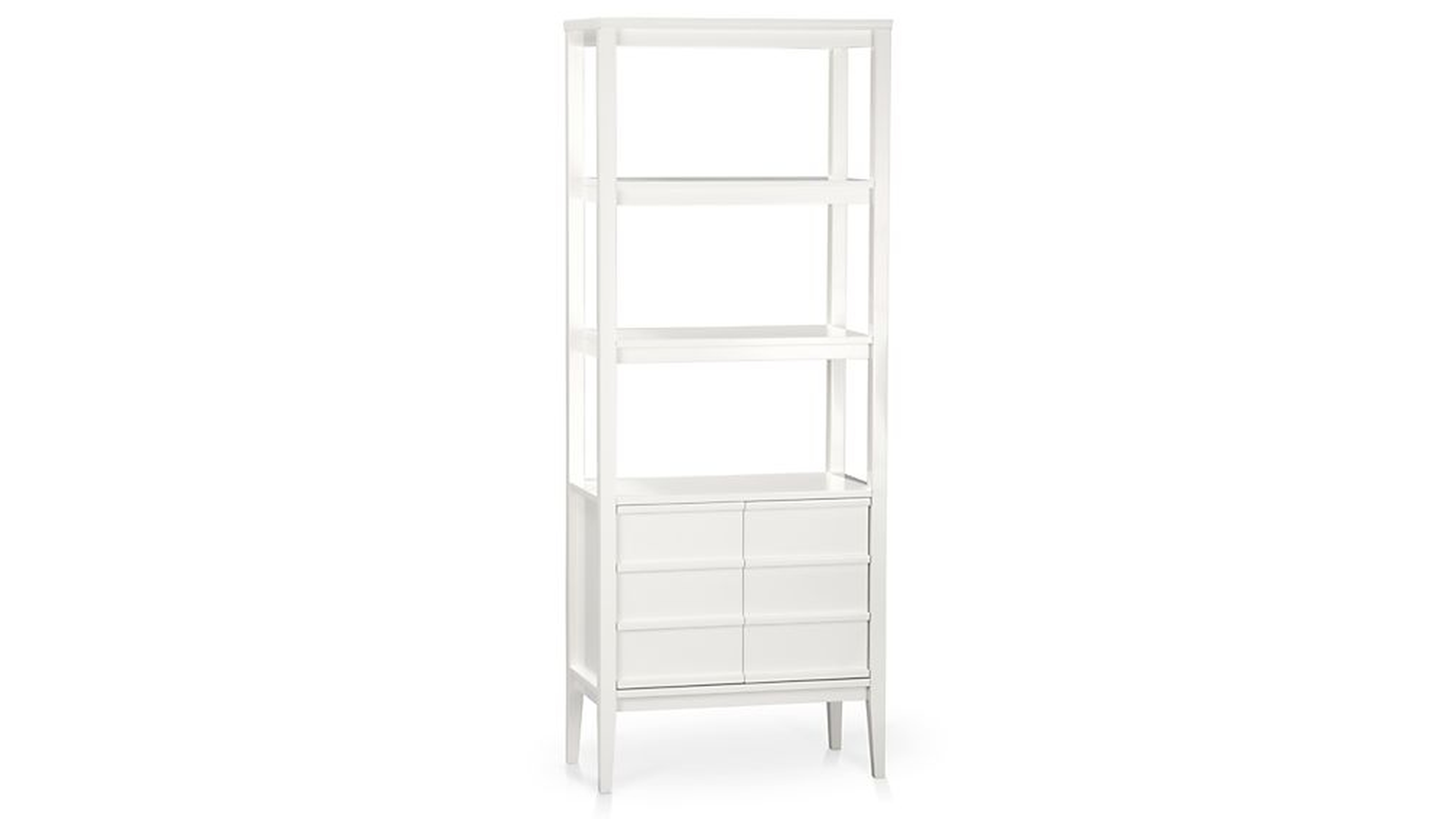 Spotlight White Bookcase - NO LONGER AVAILABLE ONLINE - Crate and Barrel