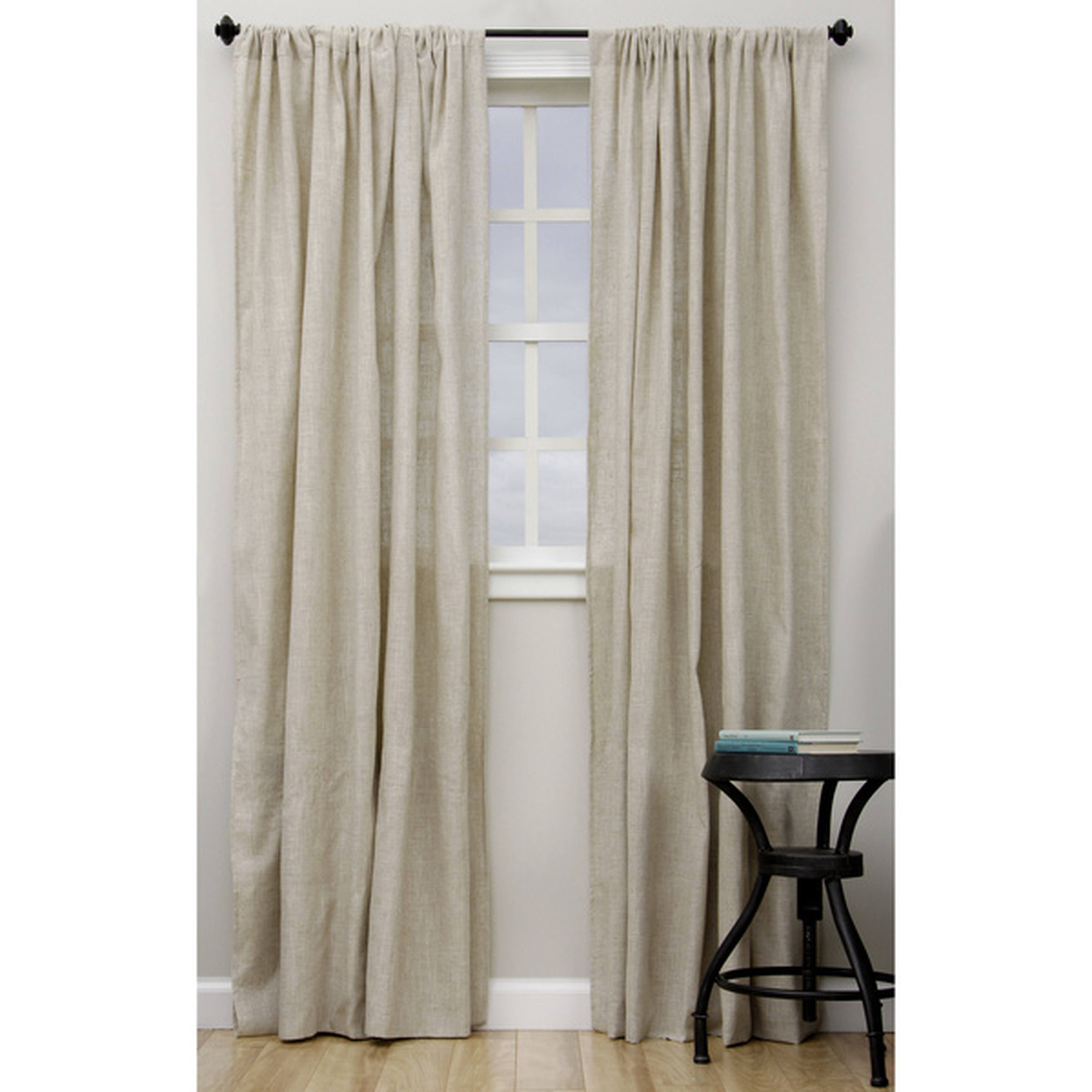 Classic Linen Blend Curtain Panel - 84" - Overstock