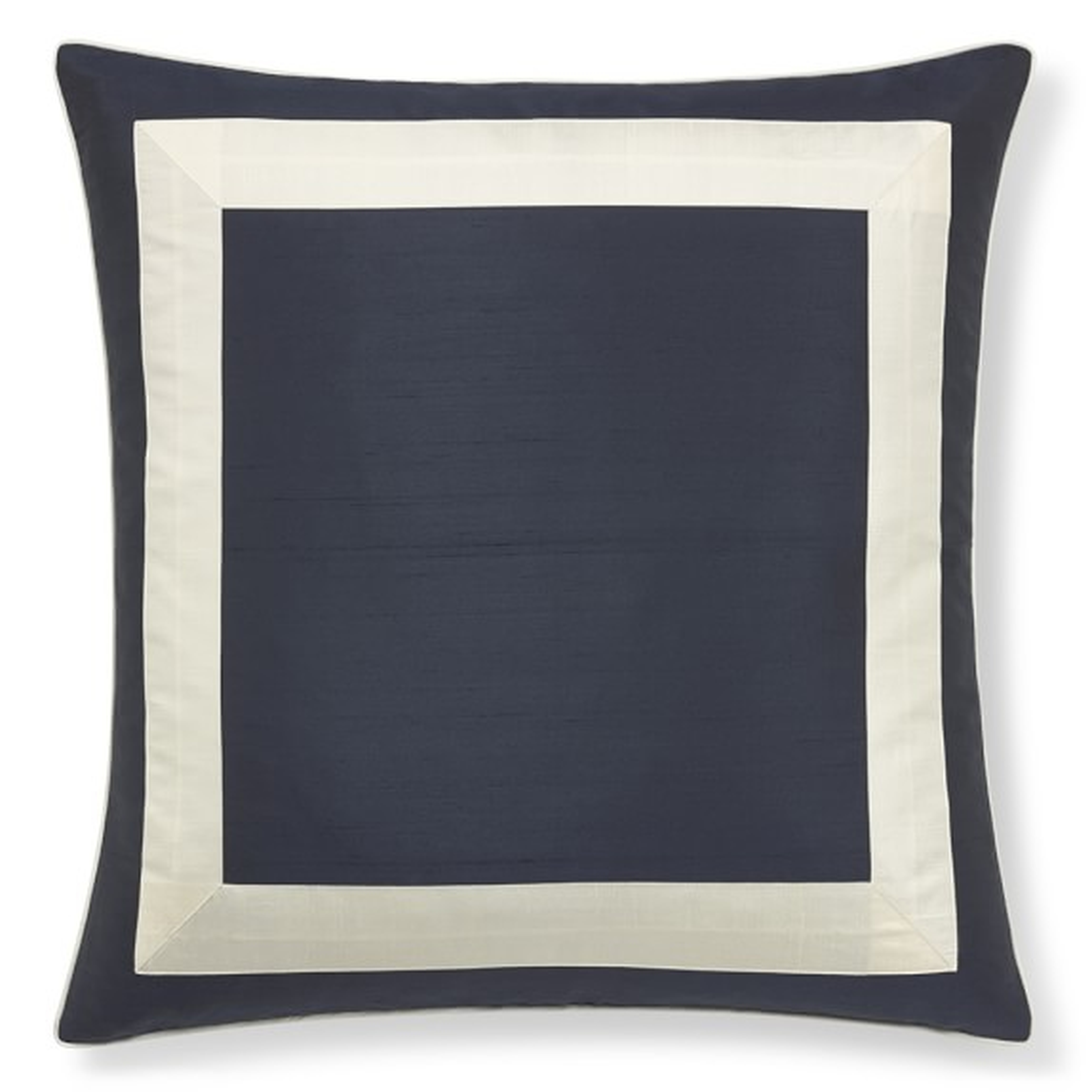 Silk Border Pillow Cover, Indigo -22" x 22" -Insert sold separately. - Williams Sonoma Home