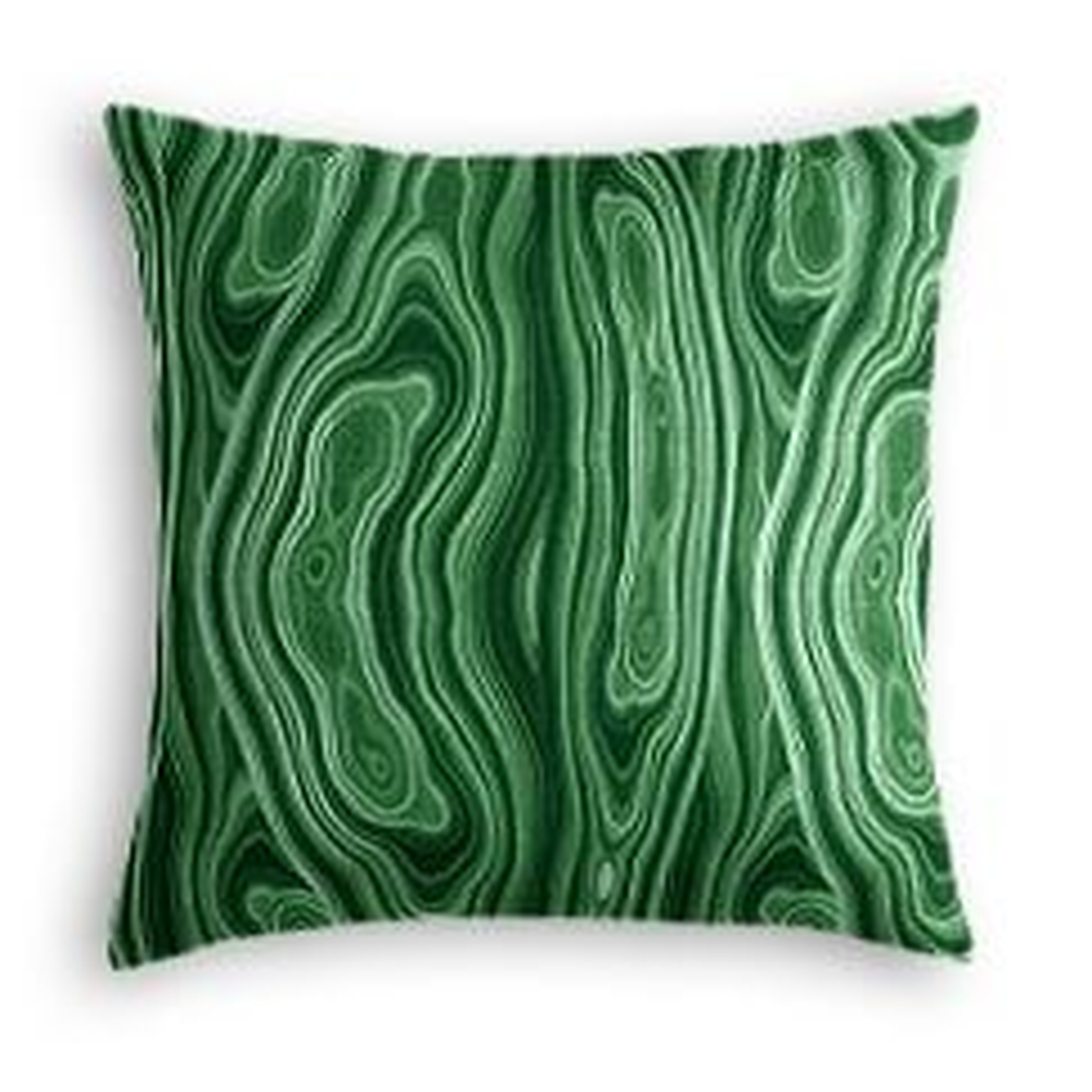 Green Malachite Throw Pillow -Insert not included - Loom Decor
