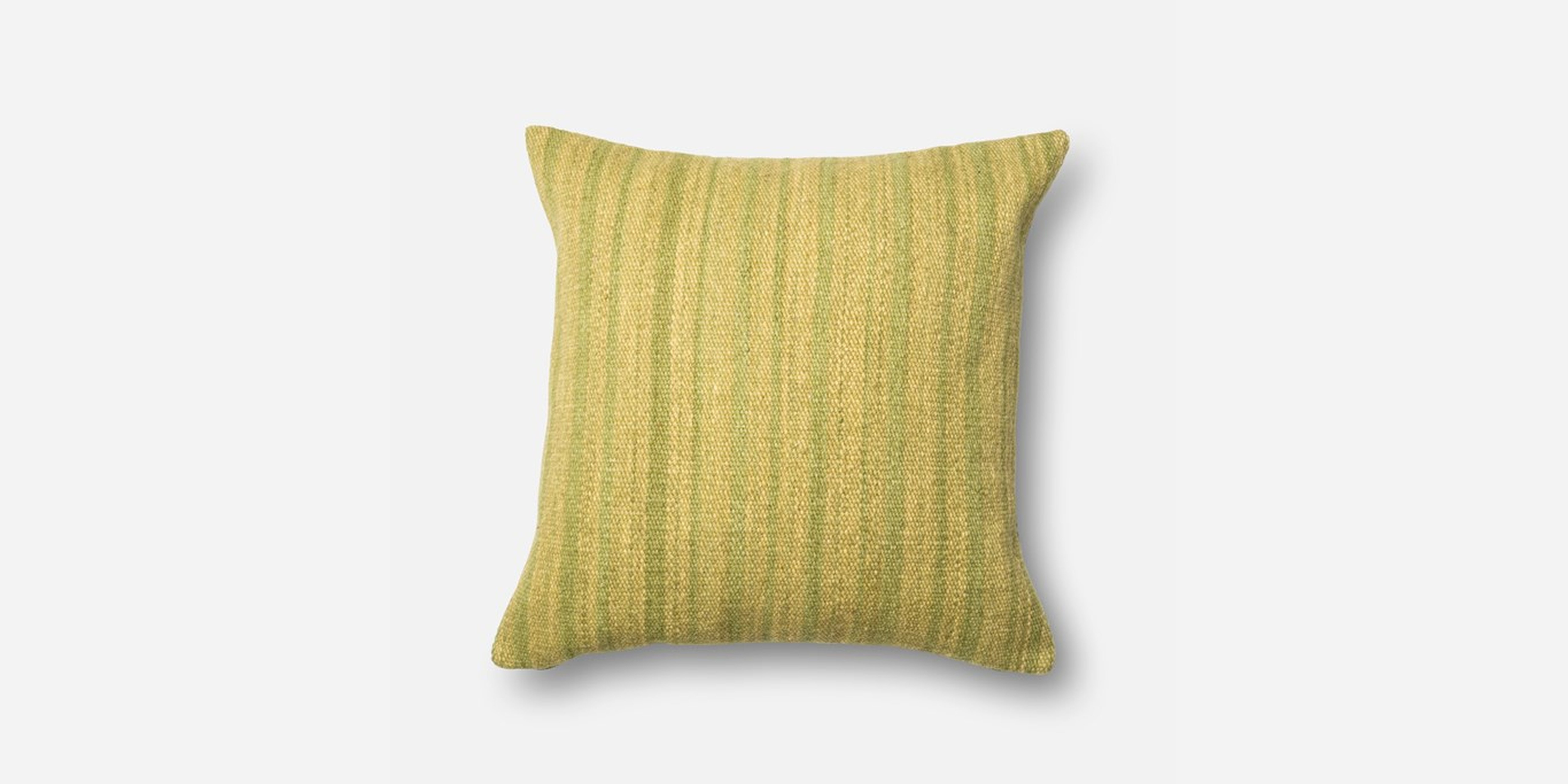 P0168 GREEN-22 x 22-with Poly insert - Loloi Rugs