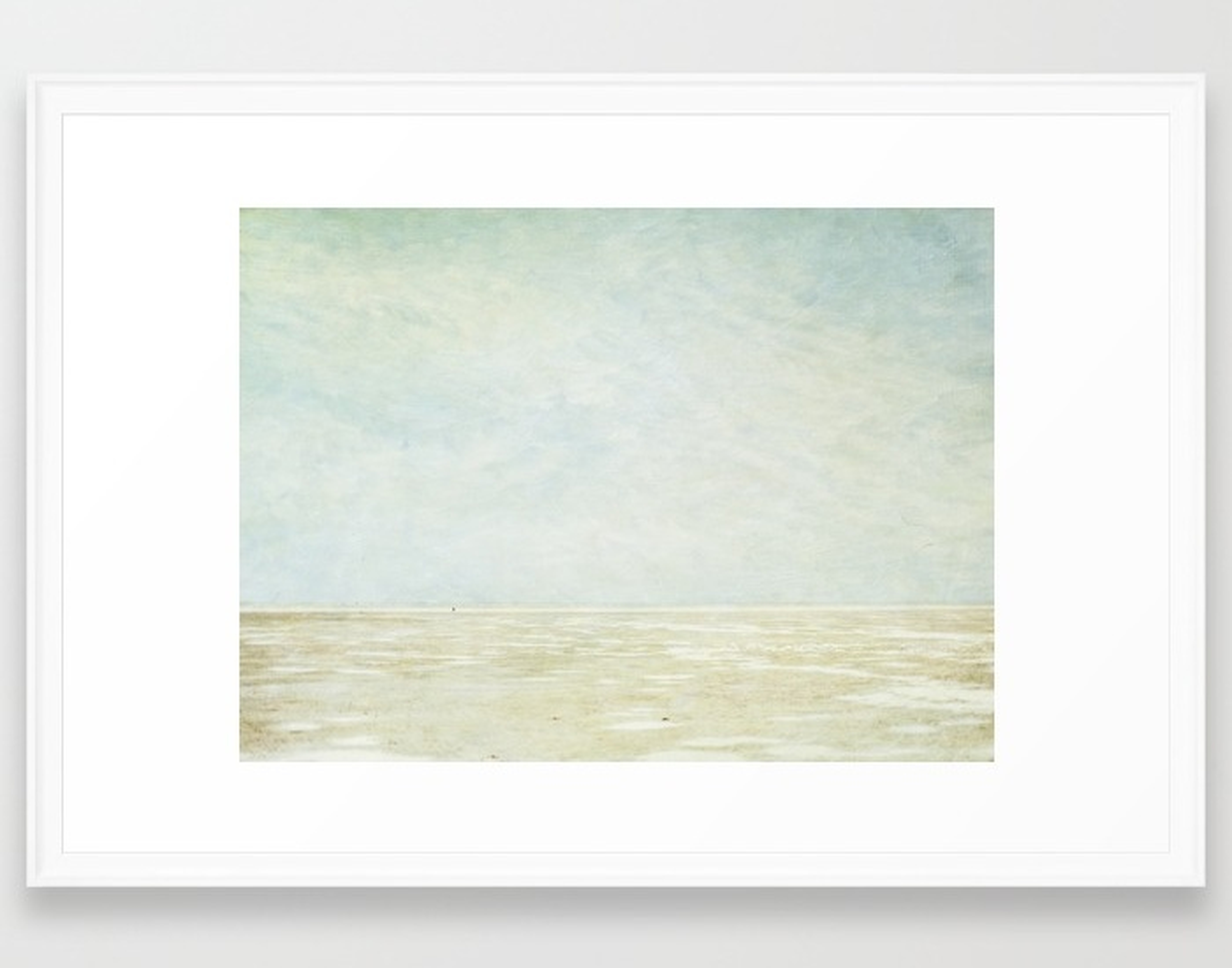 Beach Art, White frame with Mat, 26" x 38" - Society6