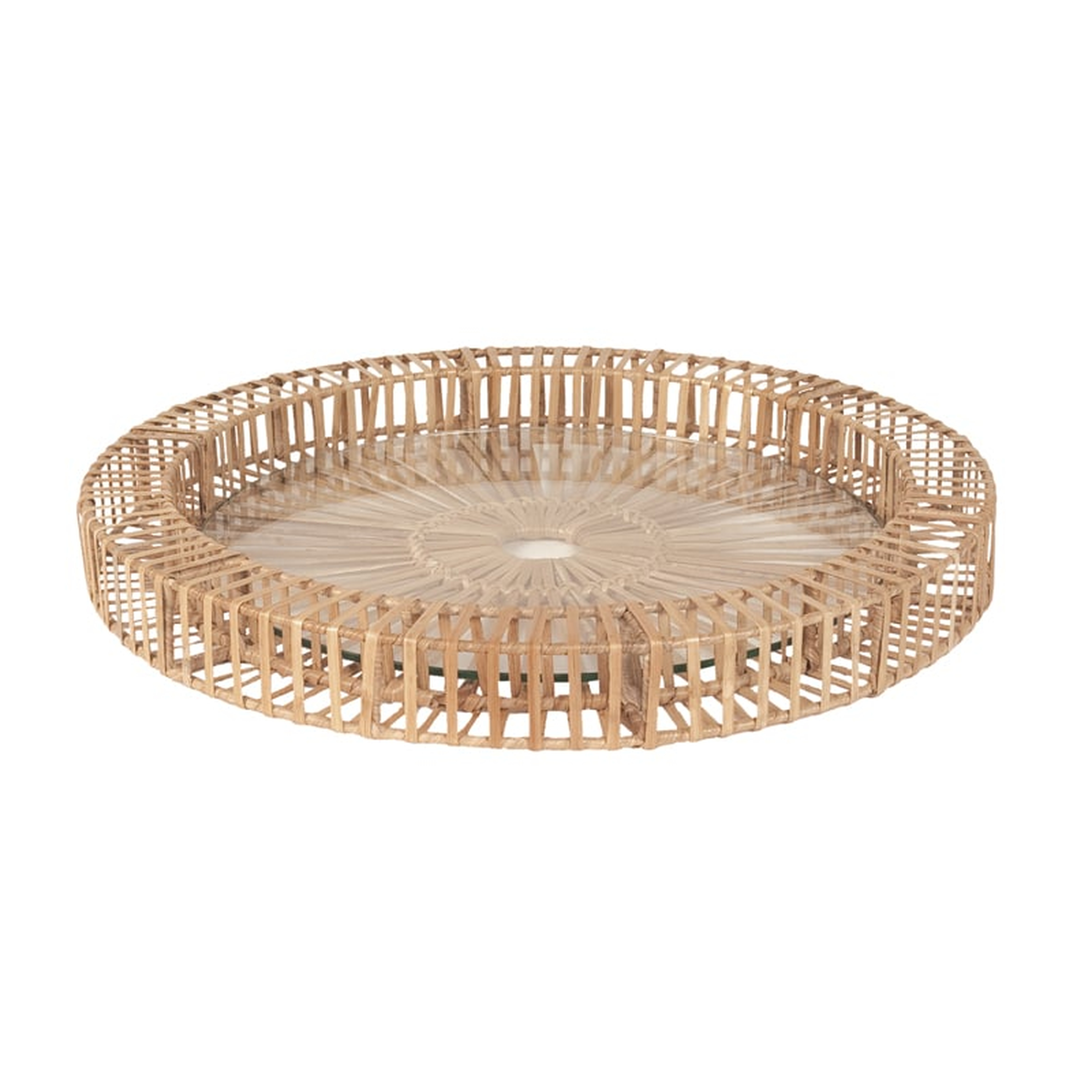 Natural Split Rattan Spoke Tray - Elk Home