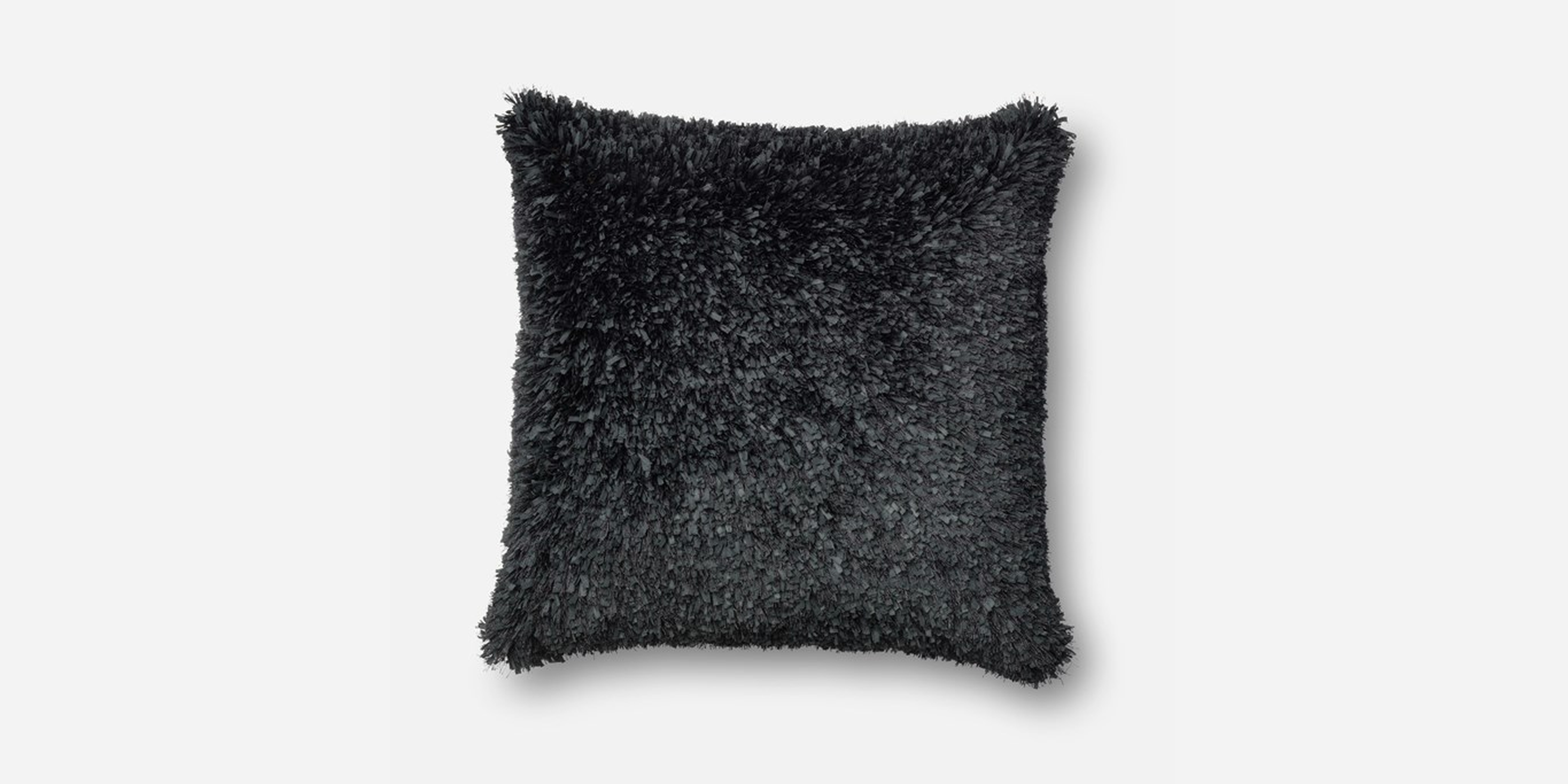 Loloi Pillows P0045 Black 22" x 22" Cover w/Poly - Loloi Rugs
