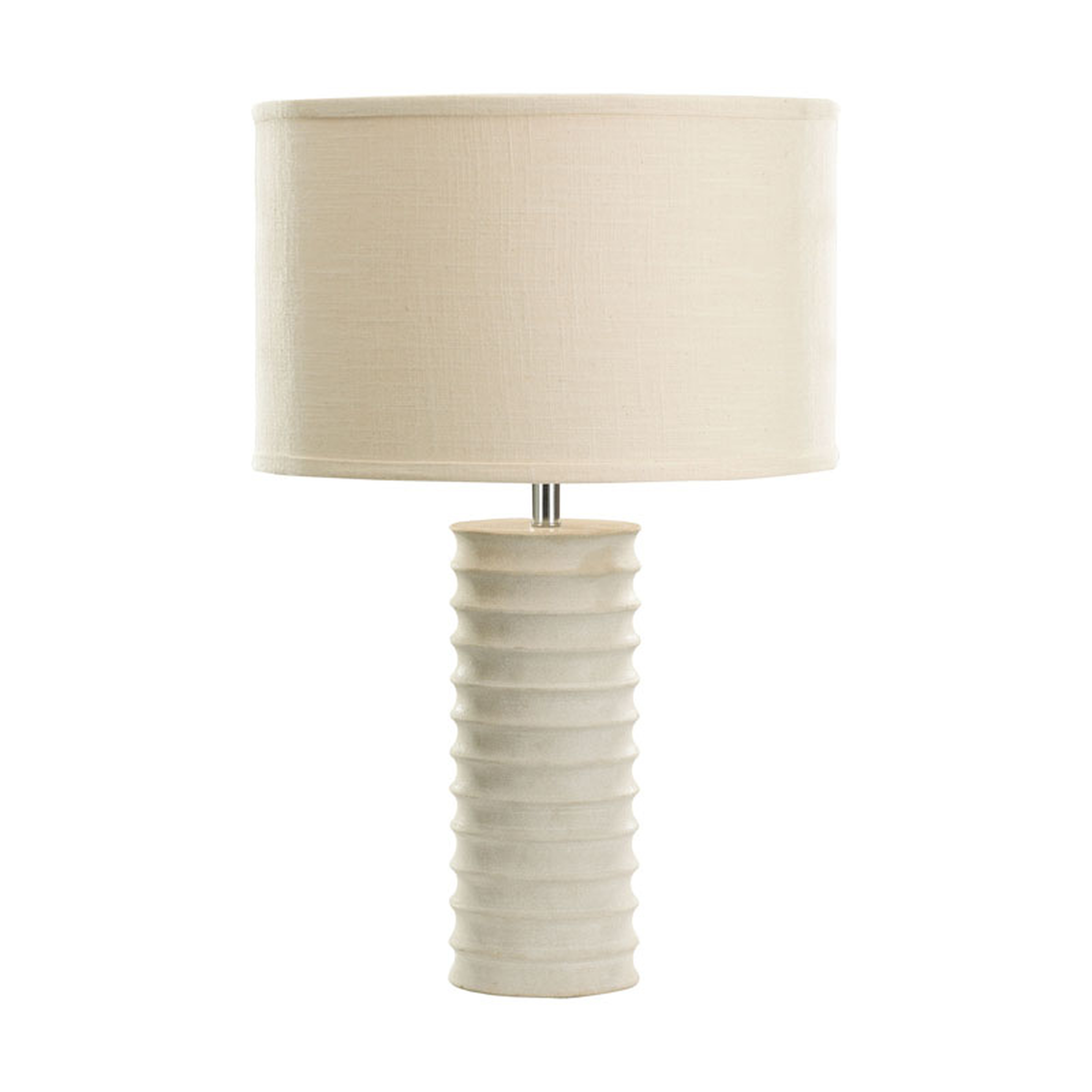 Mint Sand Stone Round Ribed Table Lamp - Elk Home