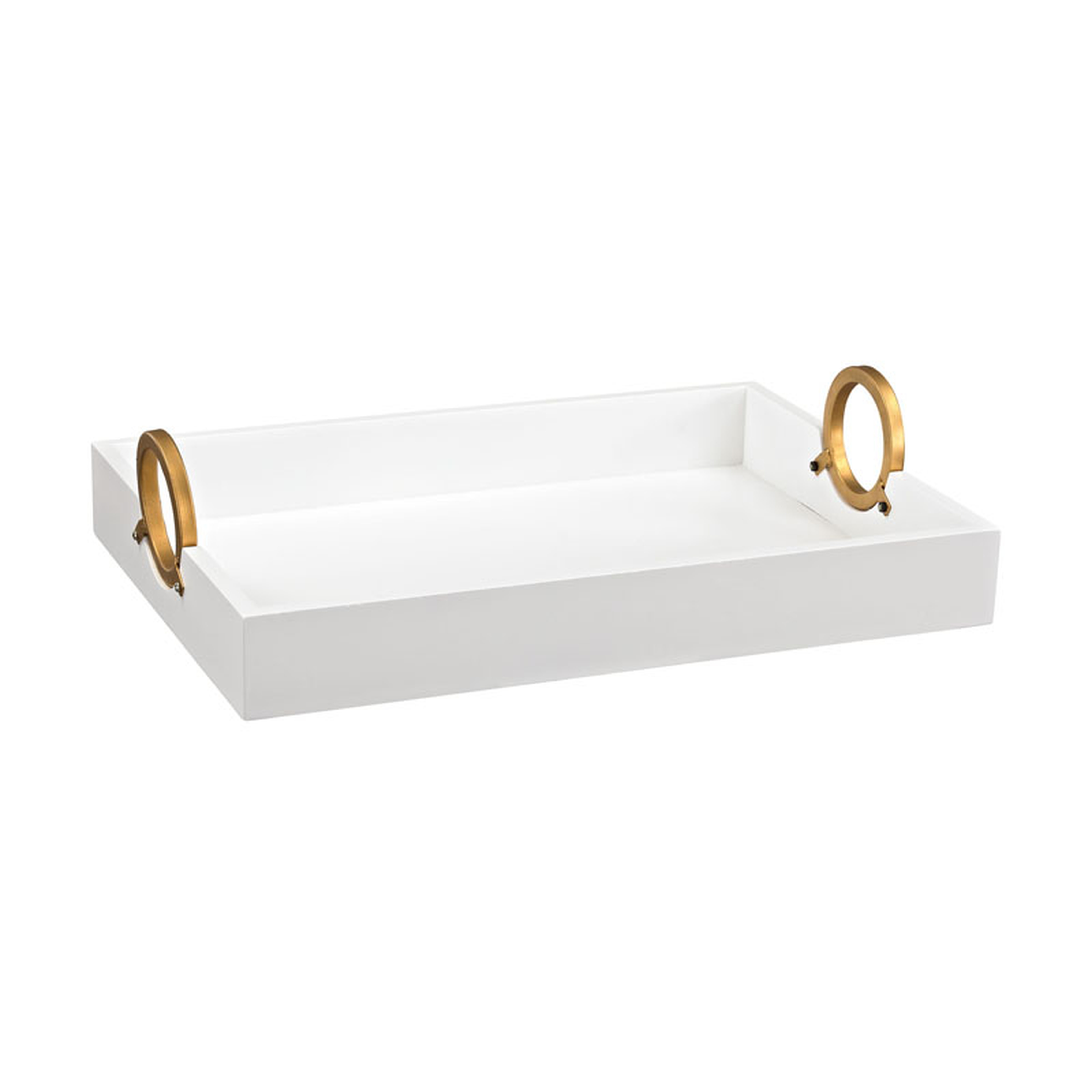 Gold and White Tray - Elk Home