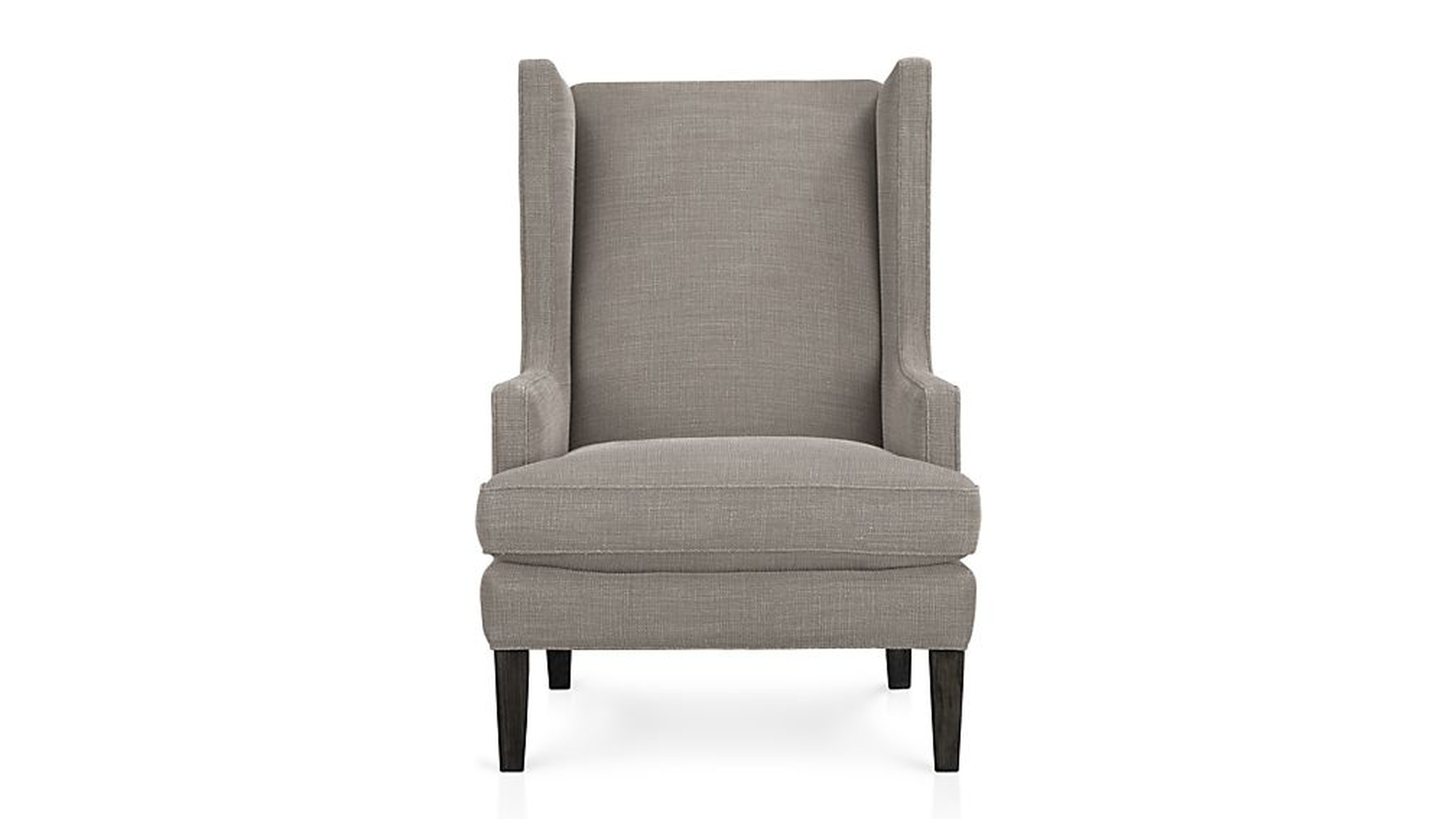 Luxe Wingback Chair - Pewter - Crate and Barrel