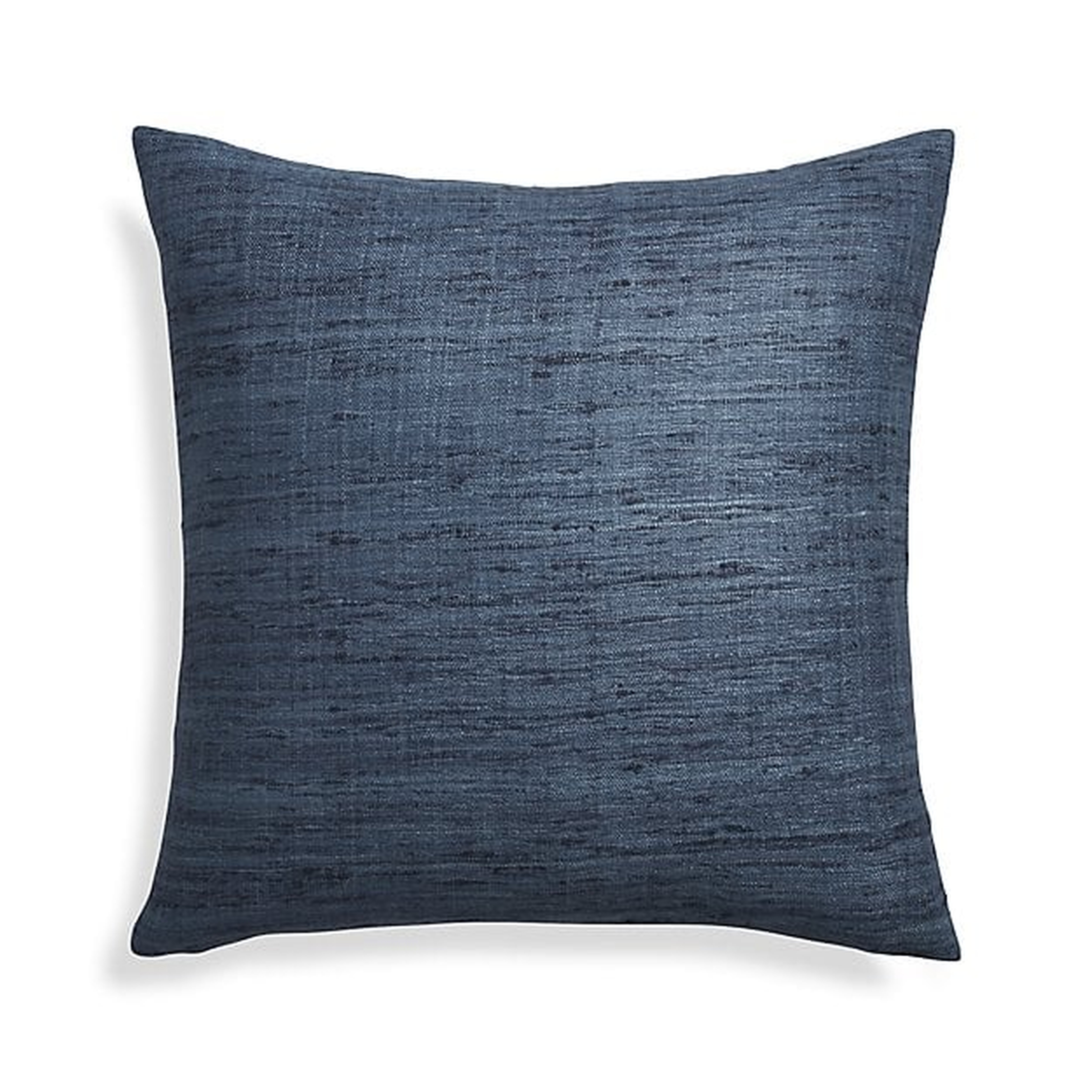 Trevino Delfe Blue 20" Pillow with Feather-Down Insert - Crate and Barrel